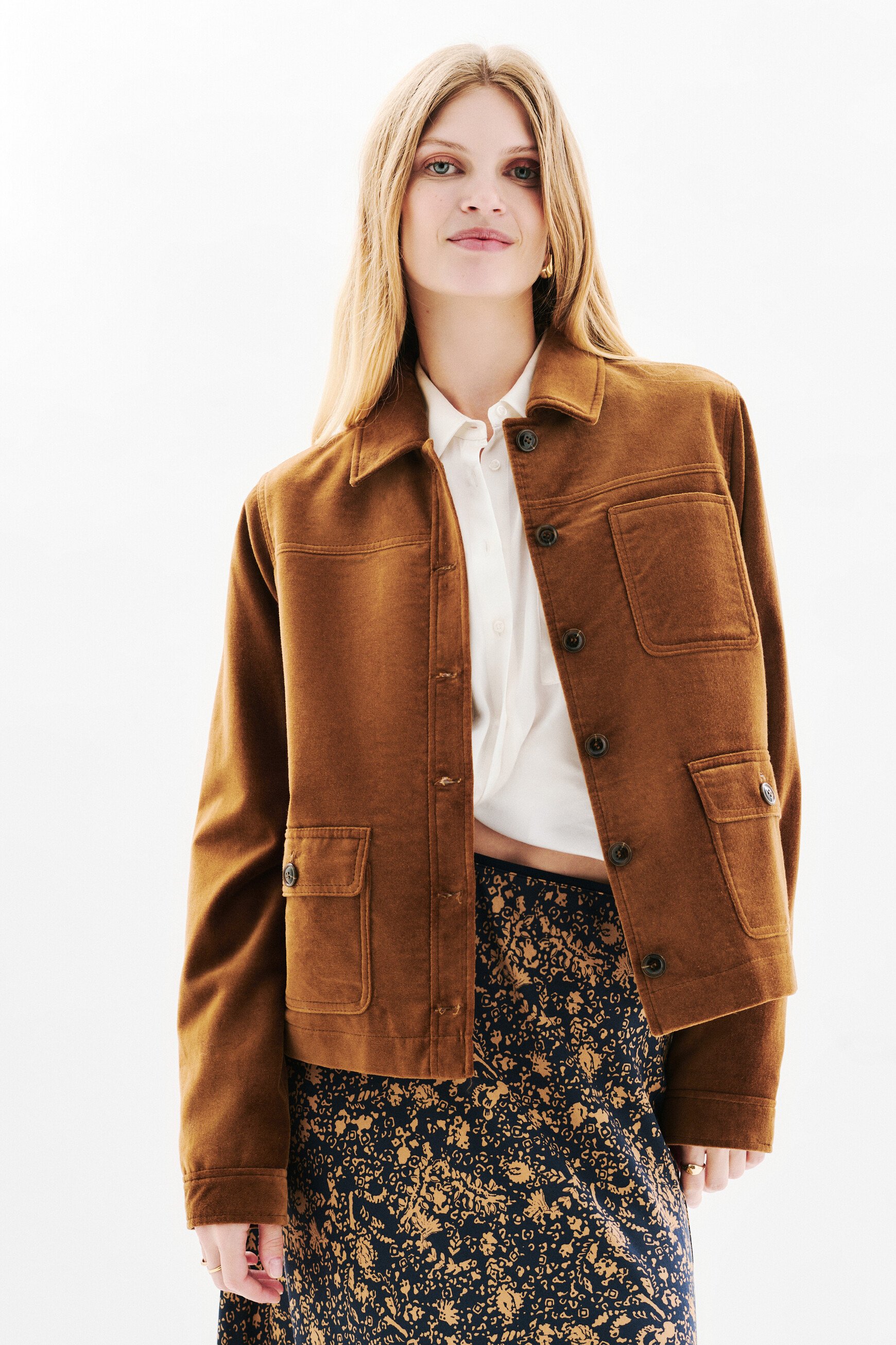 Jacke Vminatavelours maulwurfsgrau damen