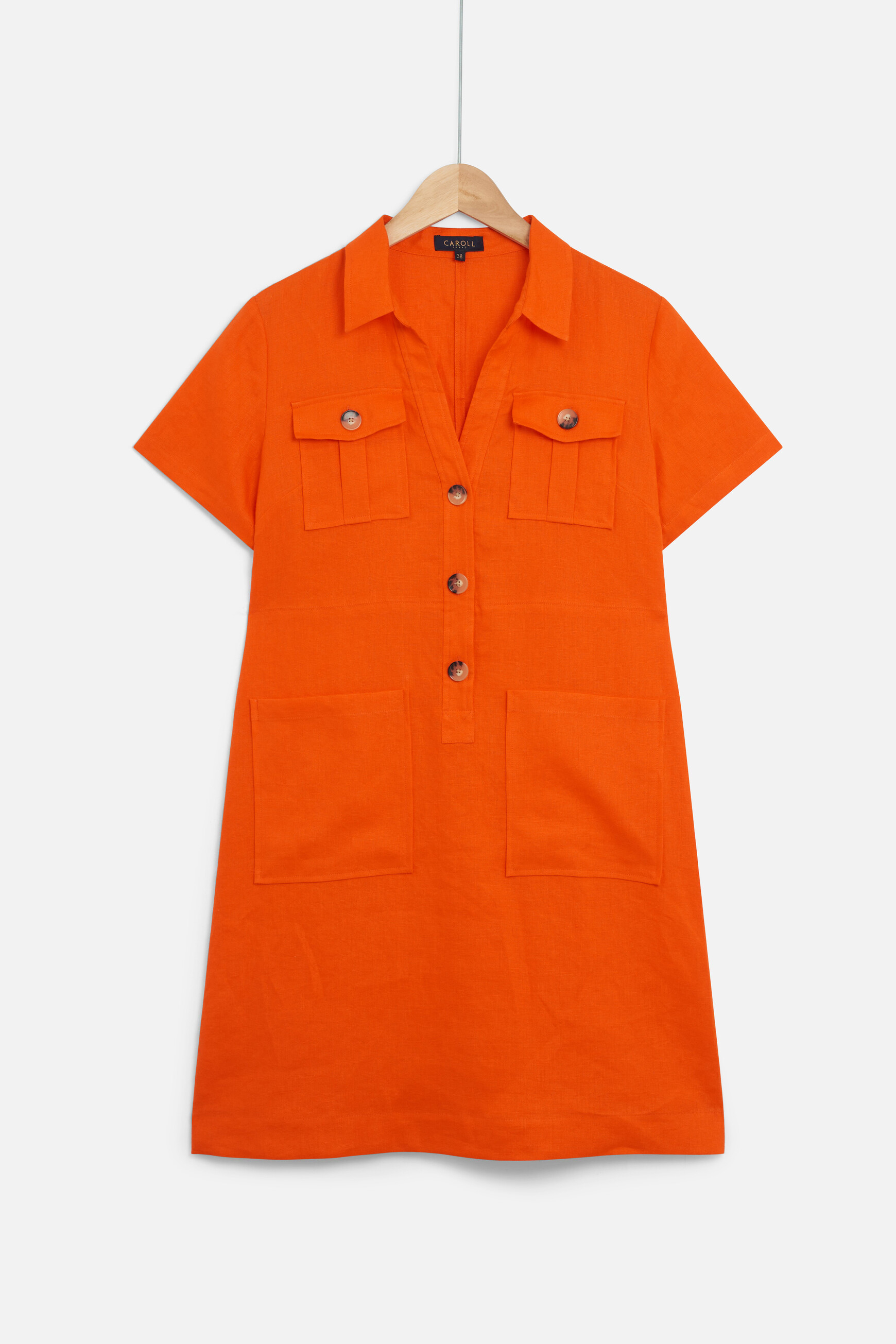 robe laure 100 lin orange femme robe laure 100% lin orange femme