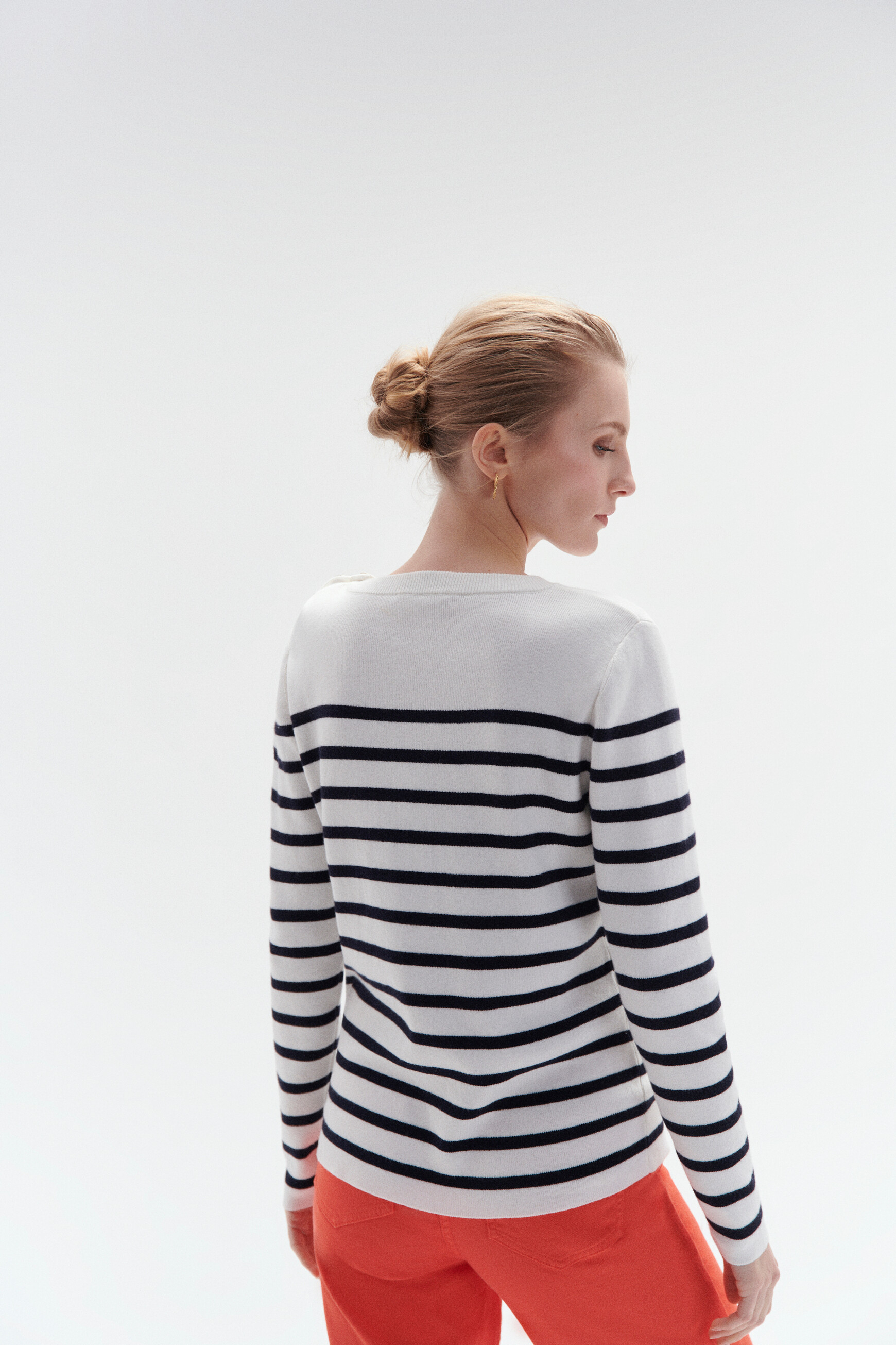 pull mariniere louise bleu marine femme