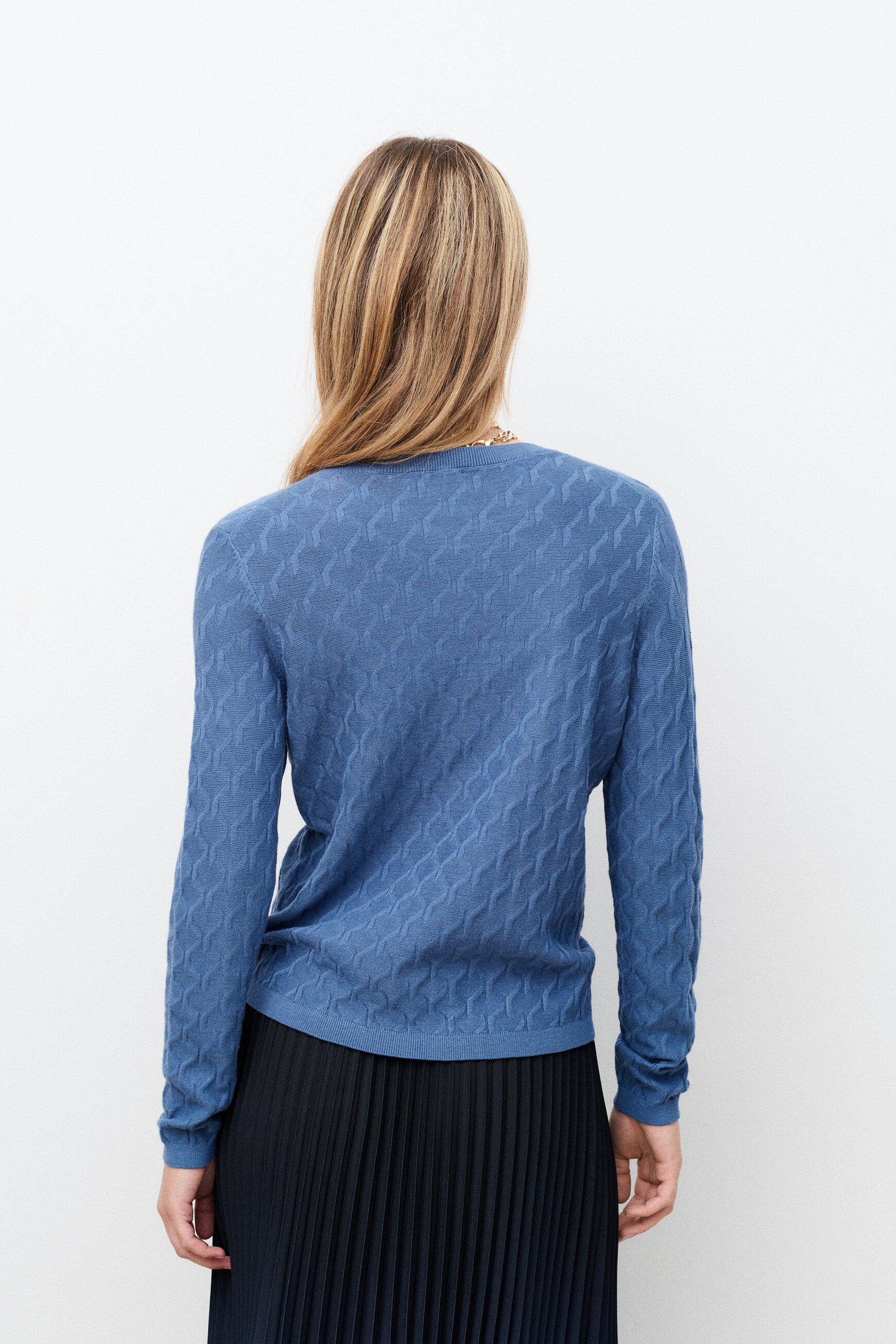 Pull manina bleu gris femme