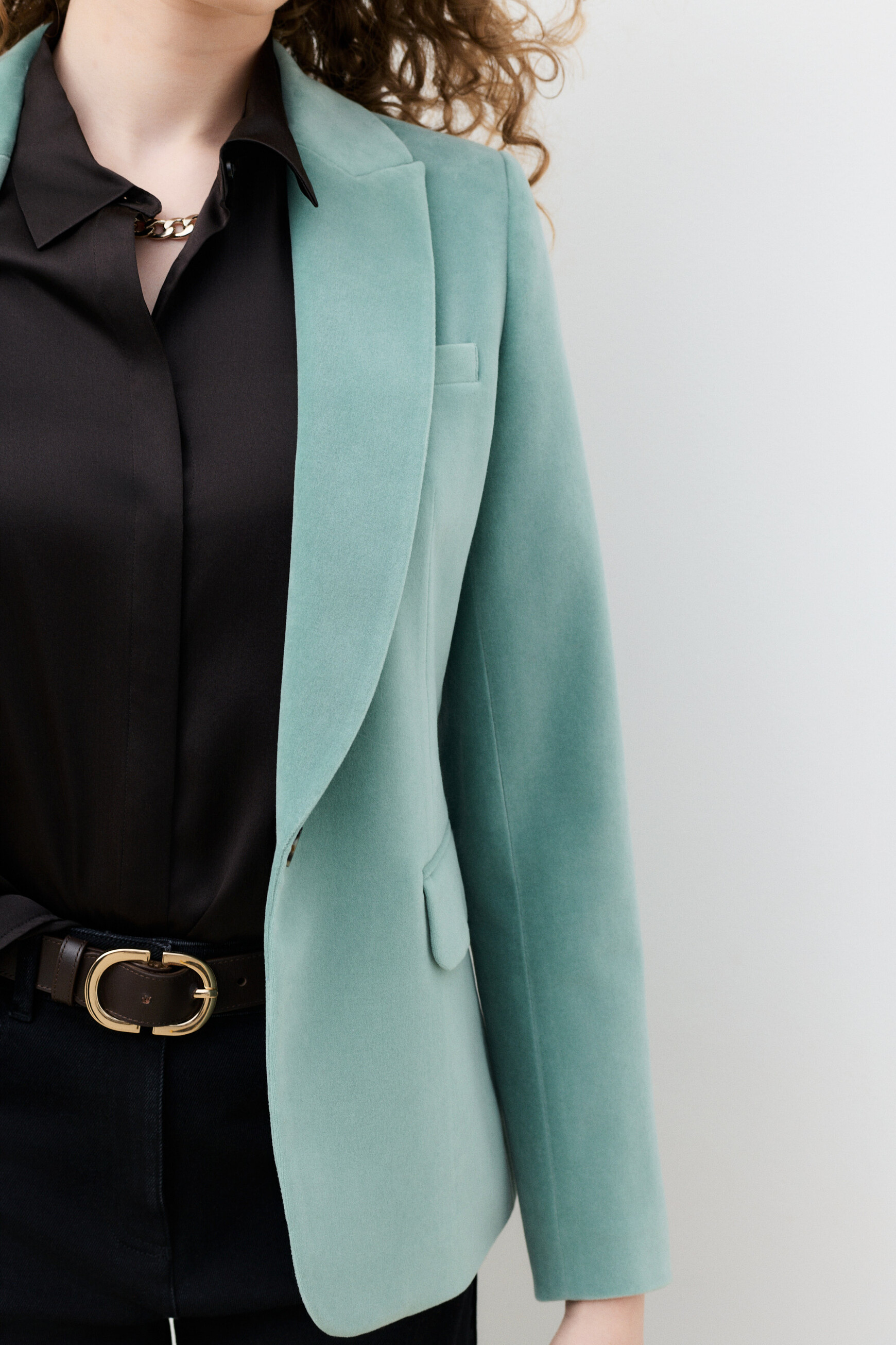 blazer aurora vert pastel femme