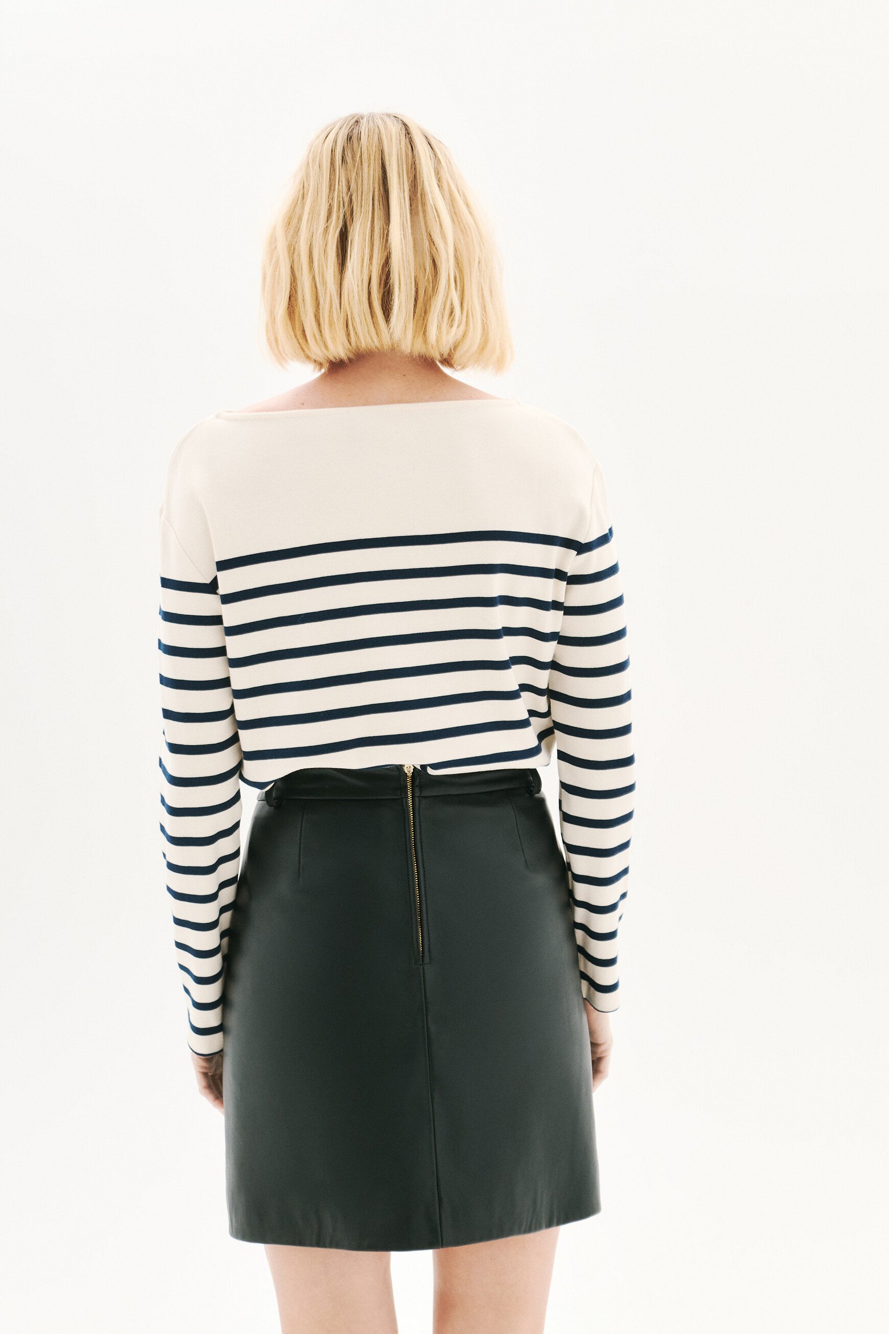 jupe jarmy en cuir naturel noir femme Jupe Jarmy en cuir naturel noir femme