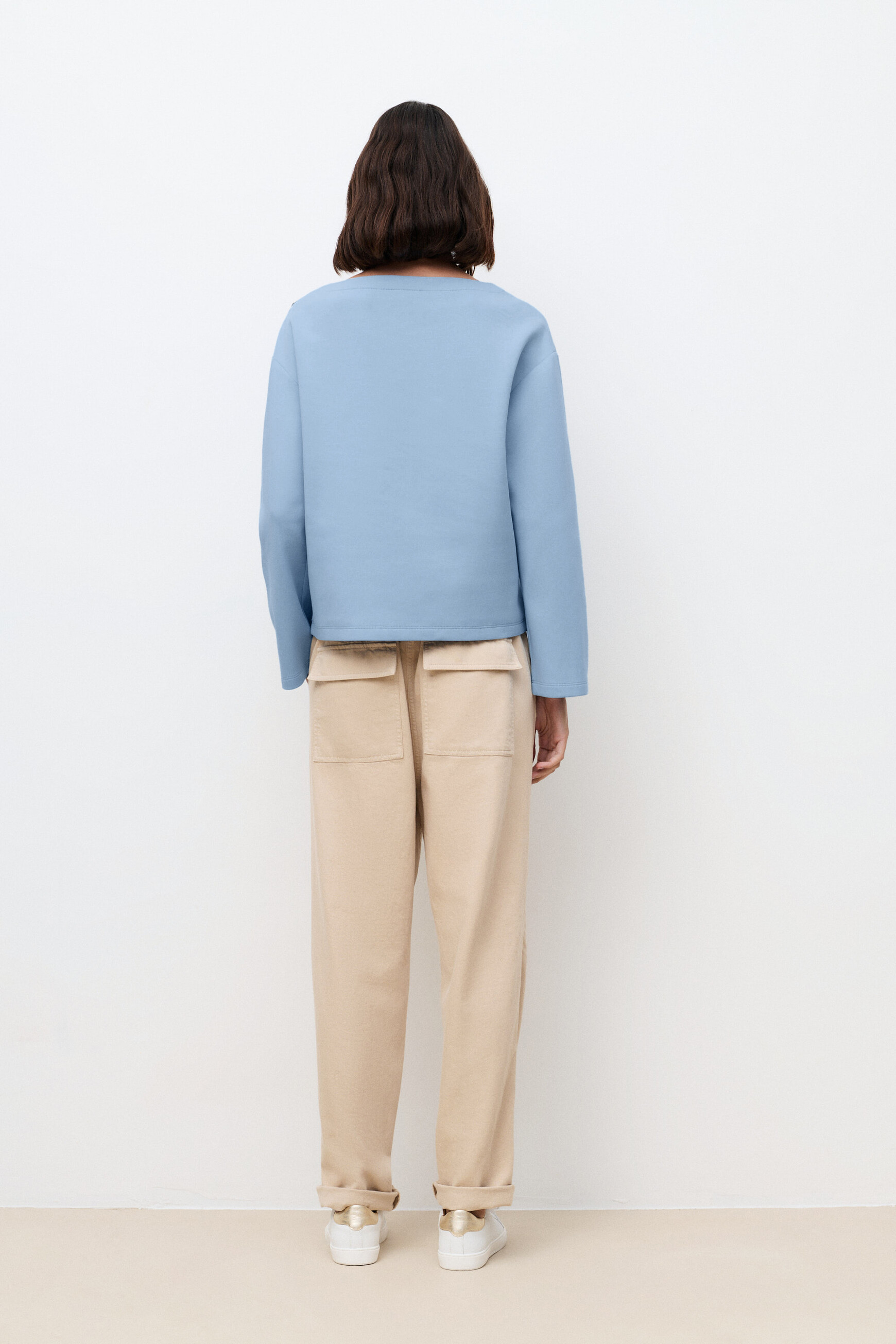 Sweatshirt Tmatys bleu clair femme