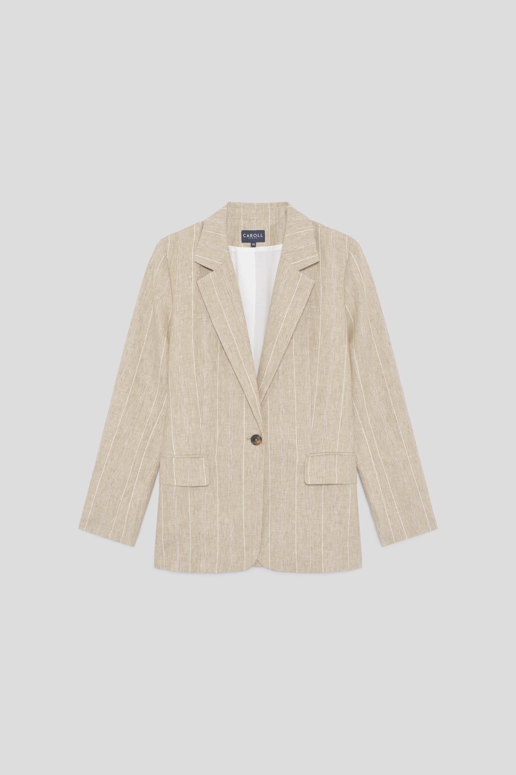 Veste Vesuve Stripe 100% lin sable femme