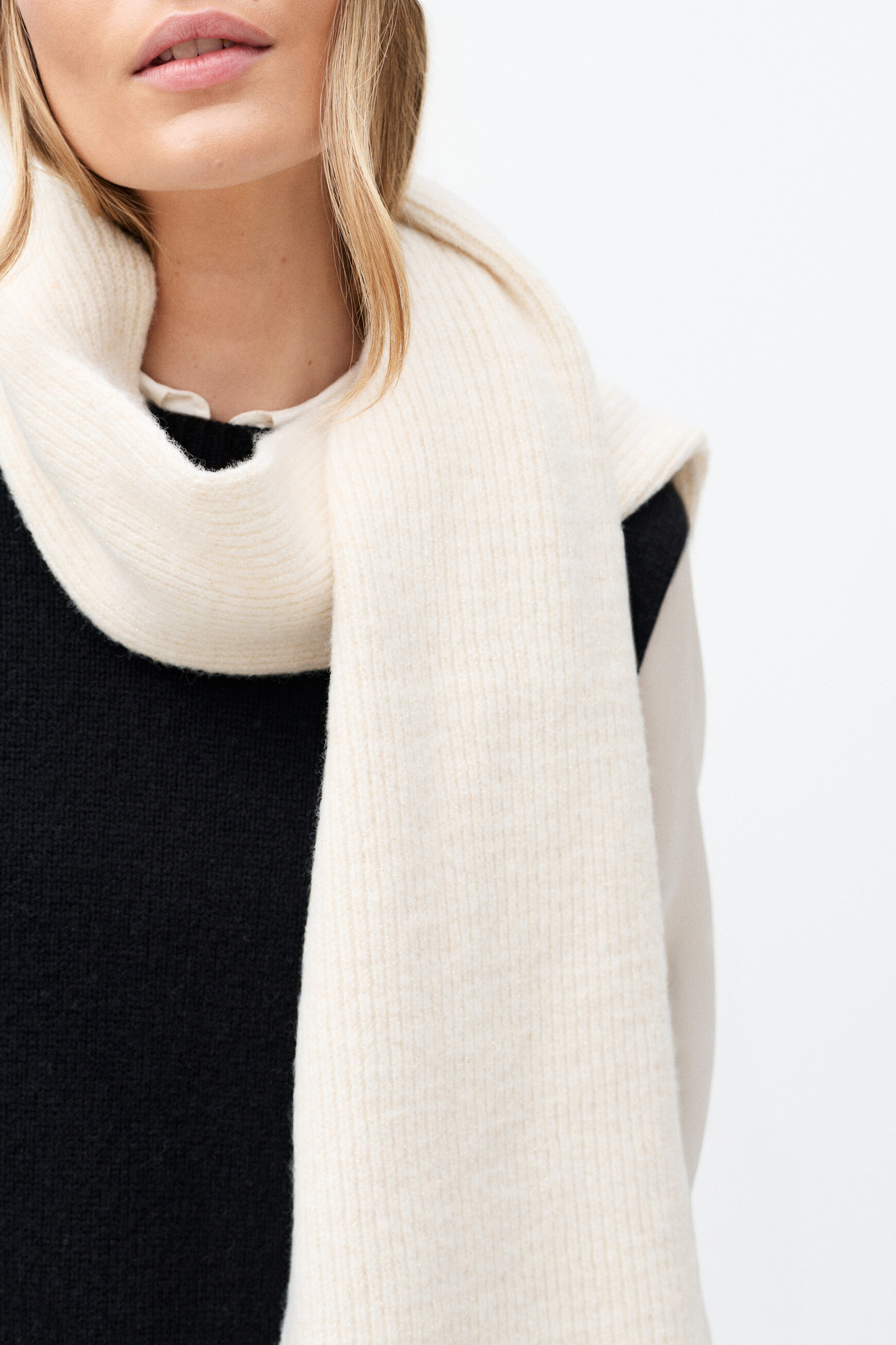 Sjaal Meluxa creme vrouw