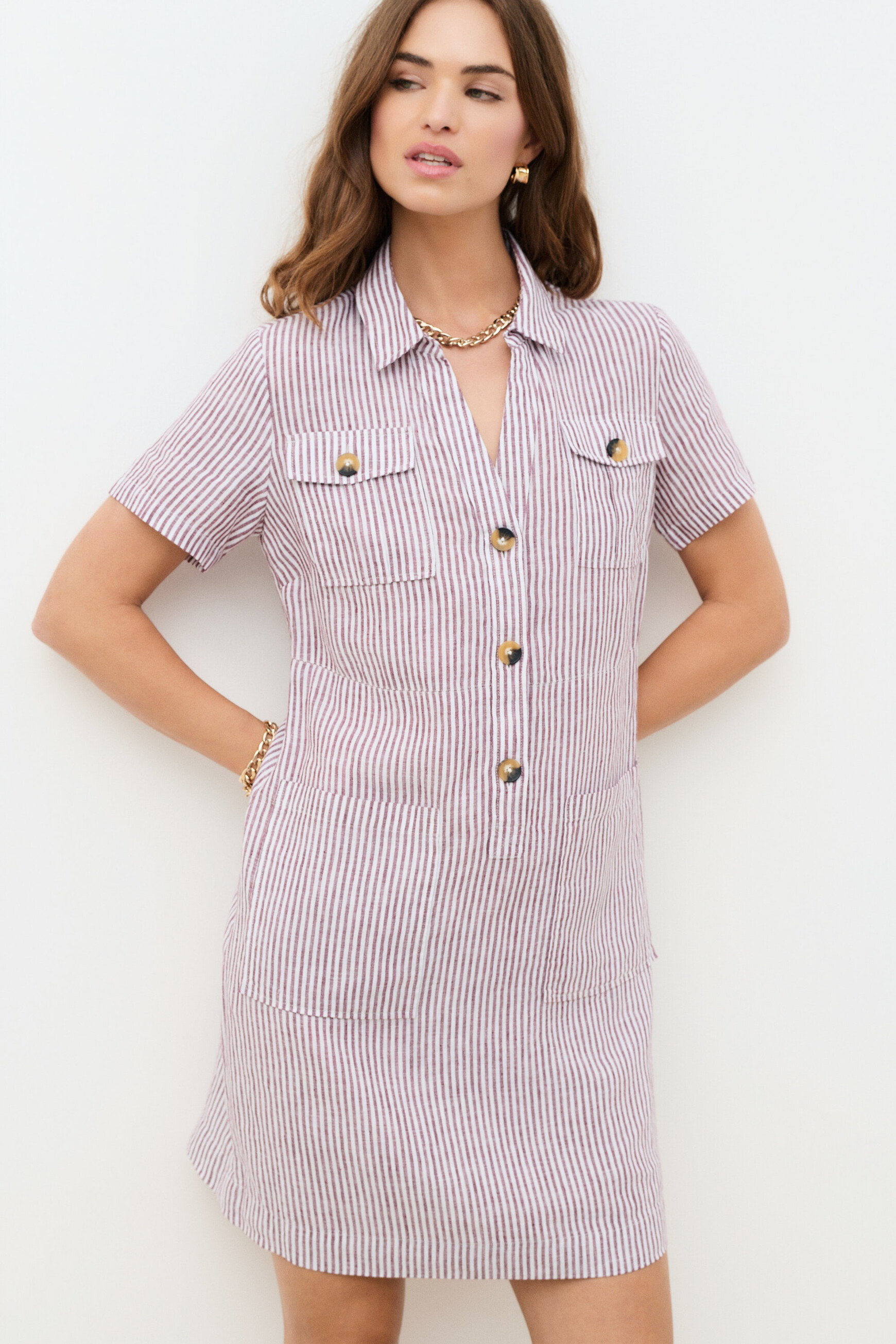 Dress laure1 burgundy woman