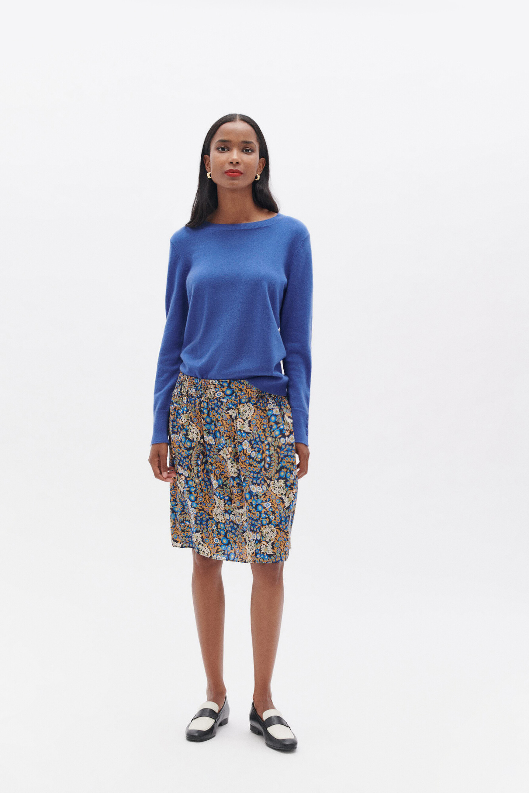 jupe jmanaelle bleu electrique femme Jupe jmanaelle bleu electrique femme