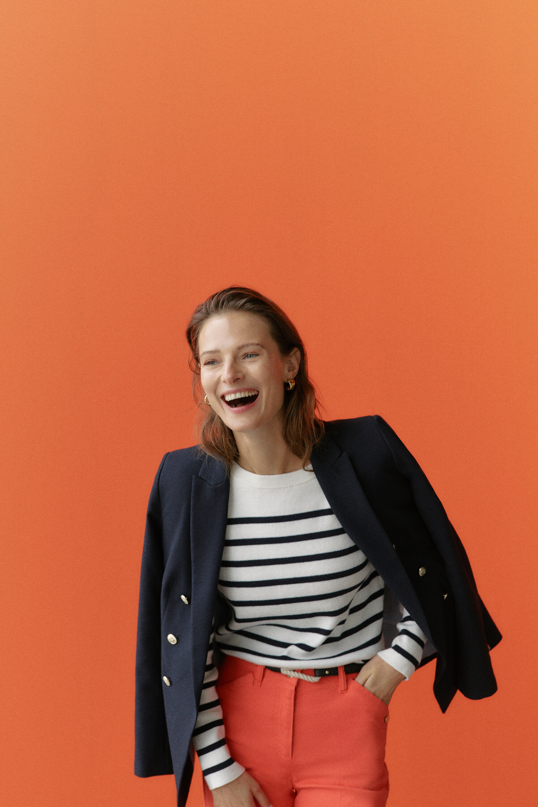 pull mariniere louise bleu marine femme