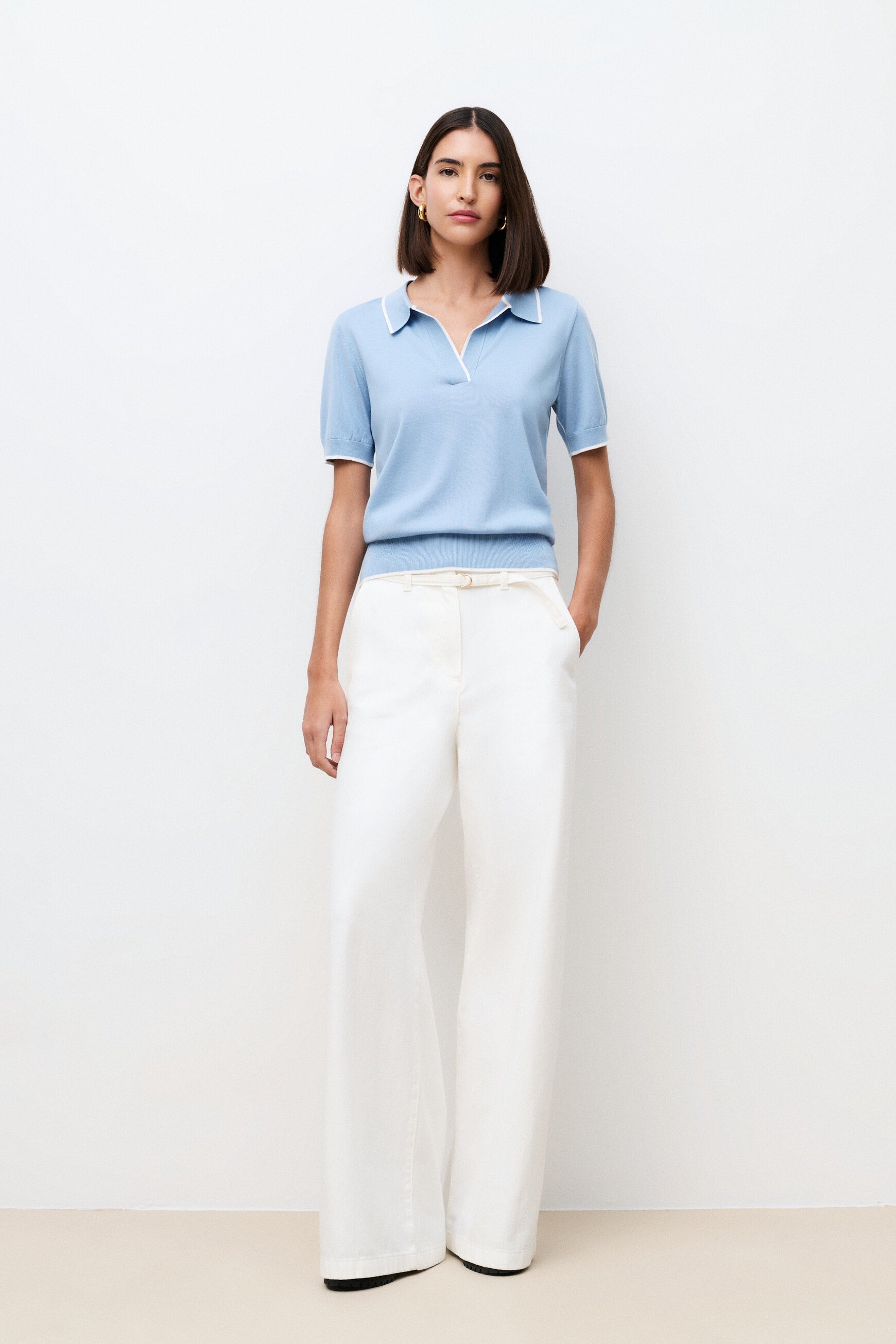 Pull Mjeremy bleu ciel femme