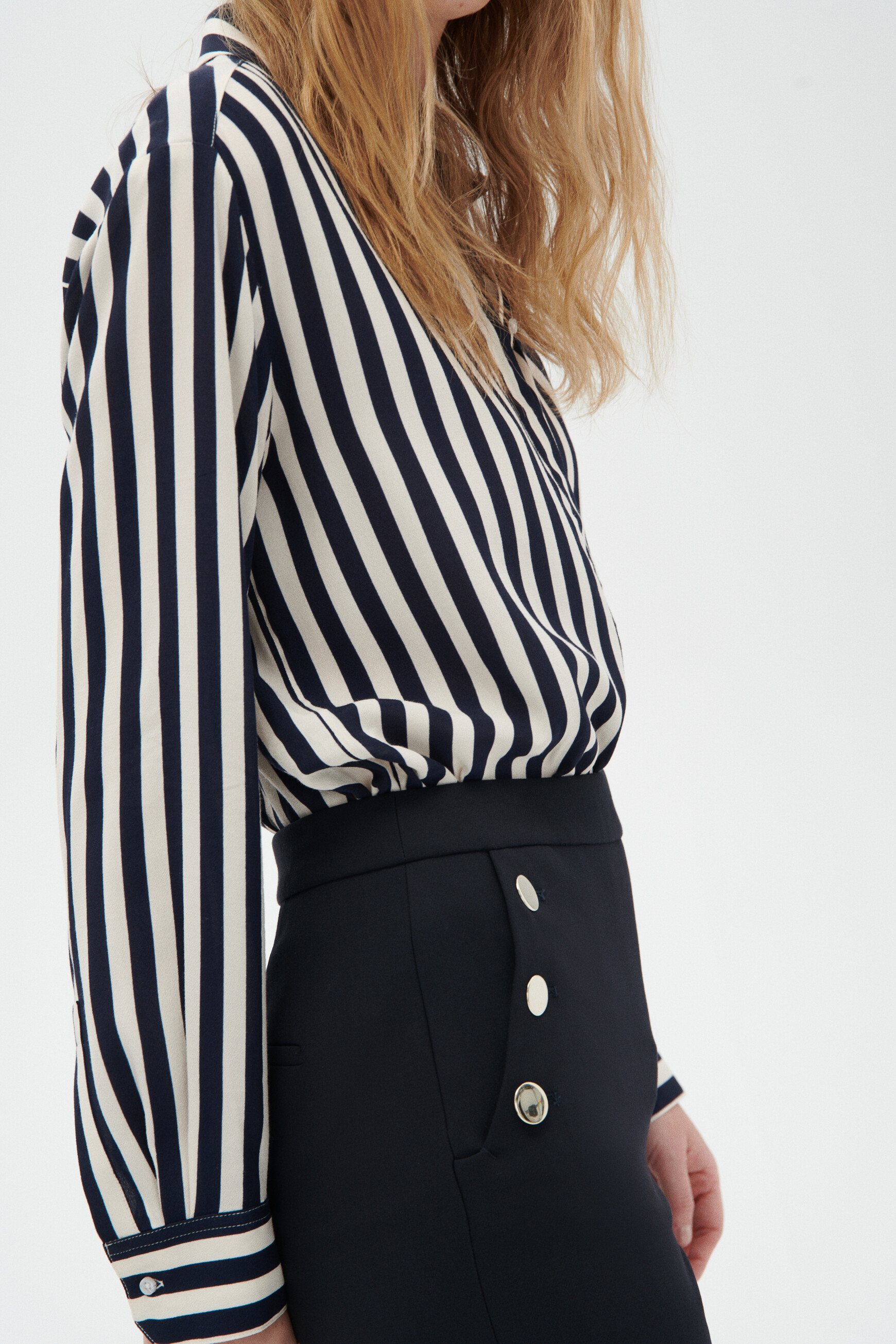 Pantalon pont femme bleu marine best sale