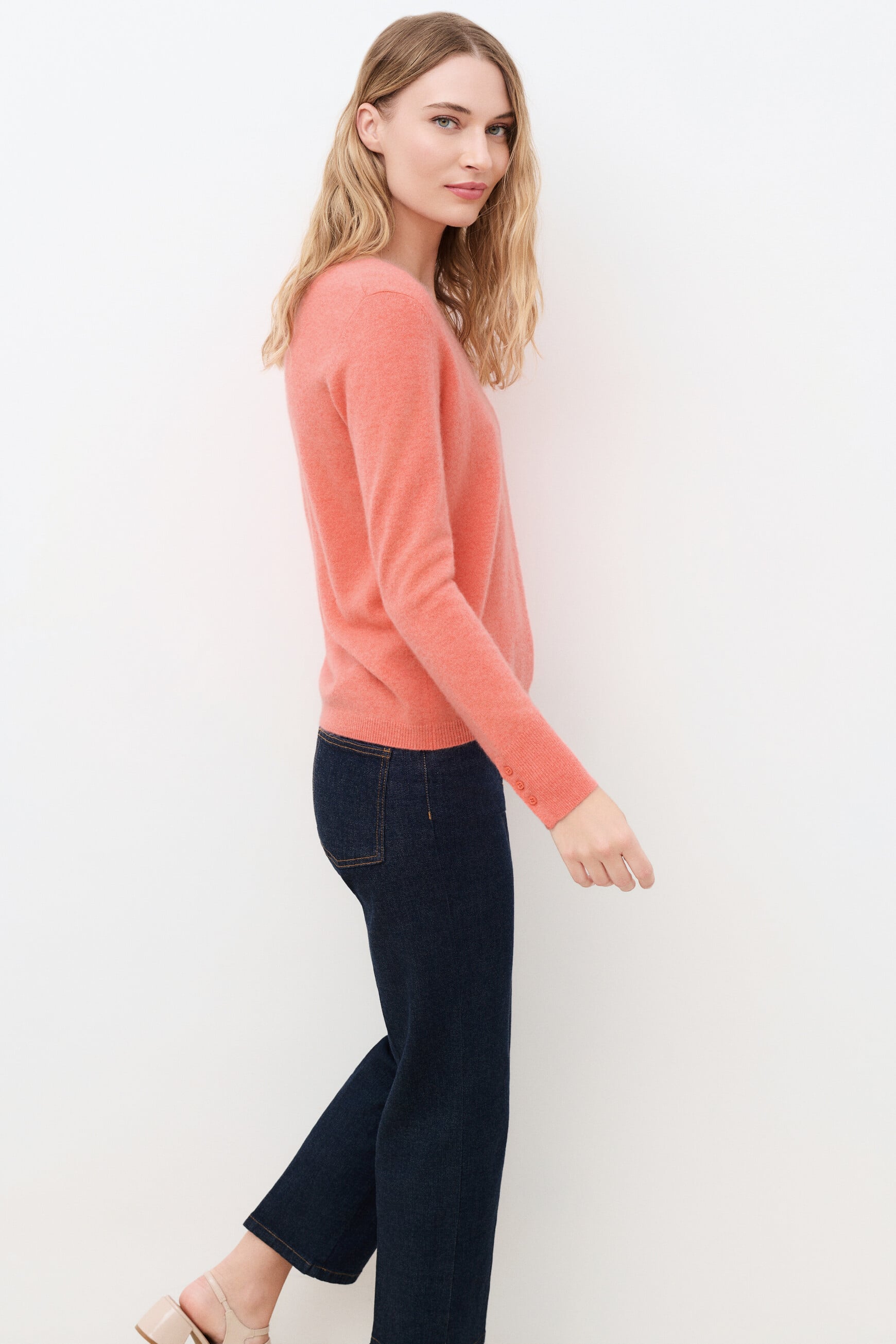 Mvickie sweater 100% cashmere dusty pink woman