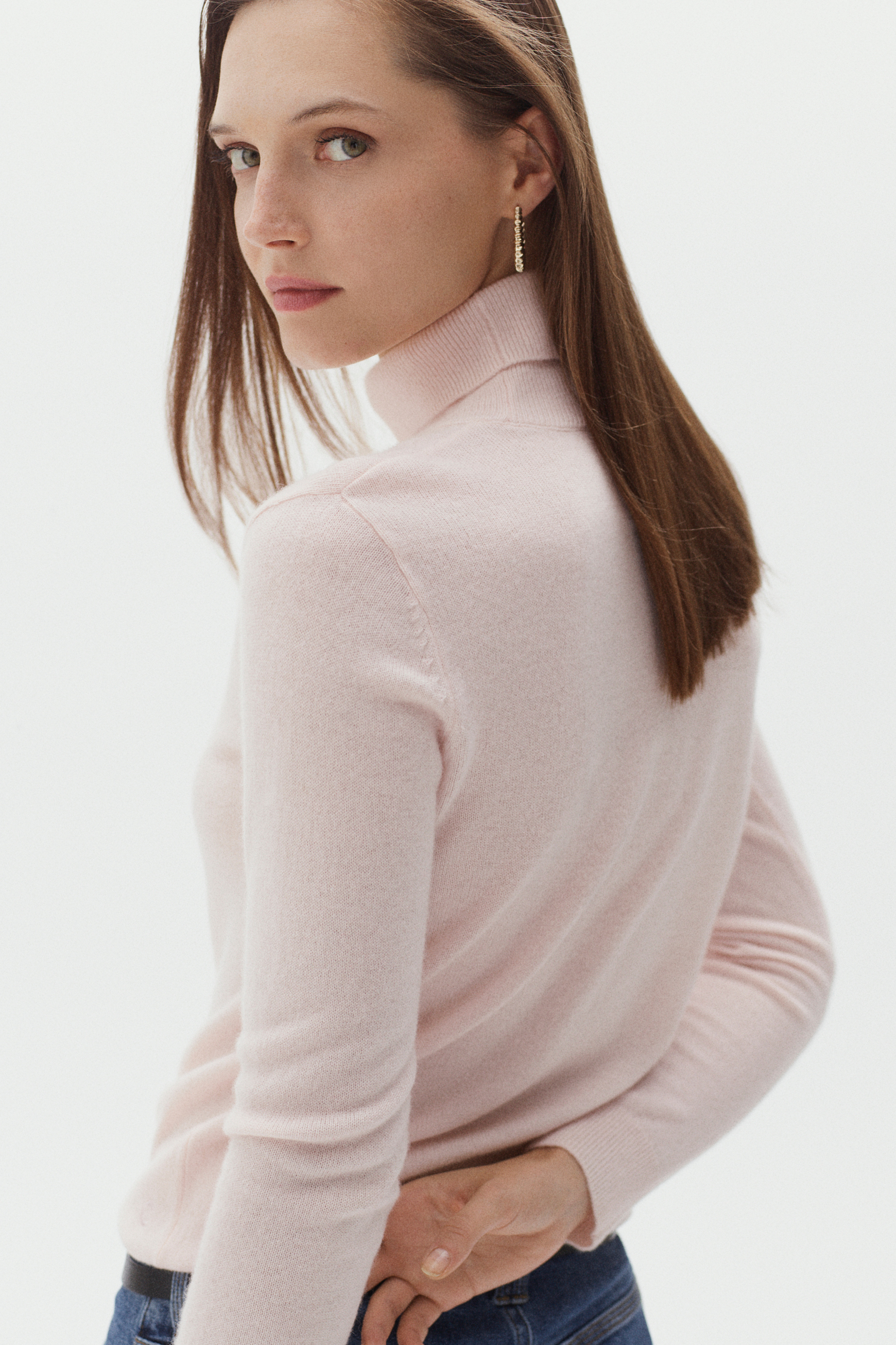 pull dylan b 100 cachemire rose clair femme pull dylan b 100% cachemire rose clair femme