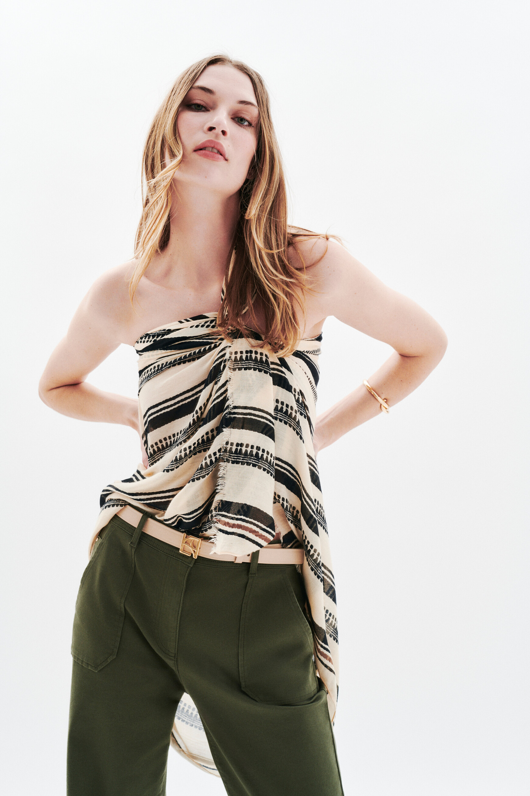 Laffea scarf cream woman