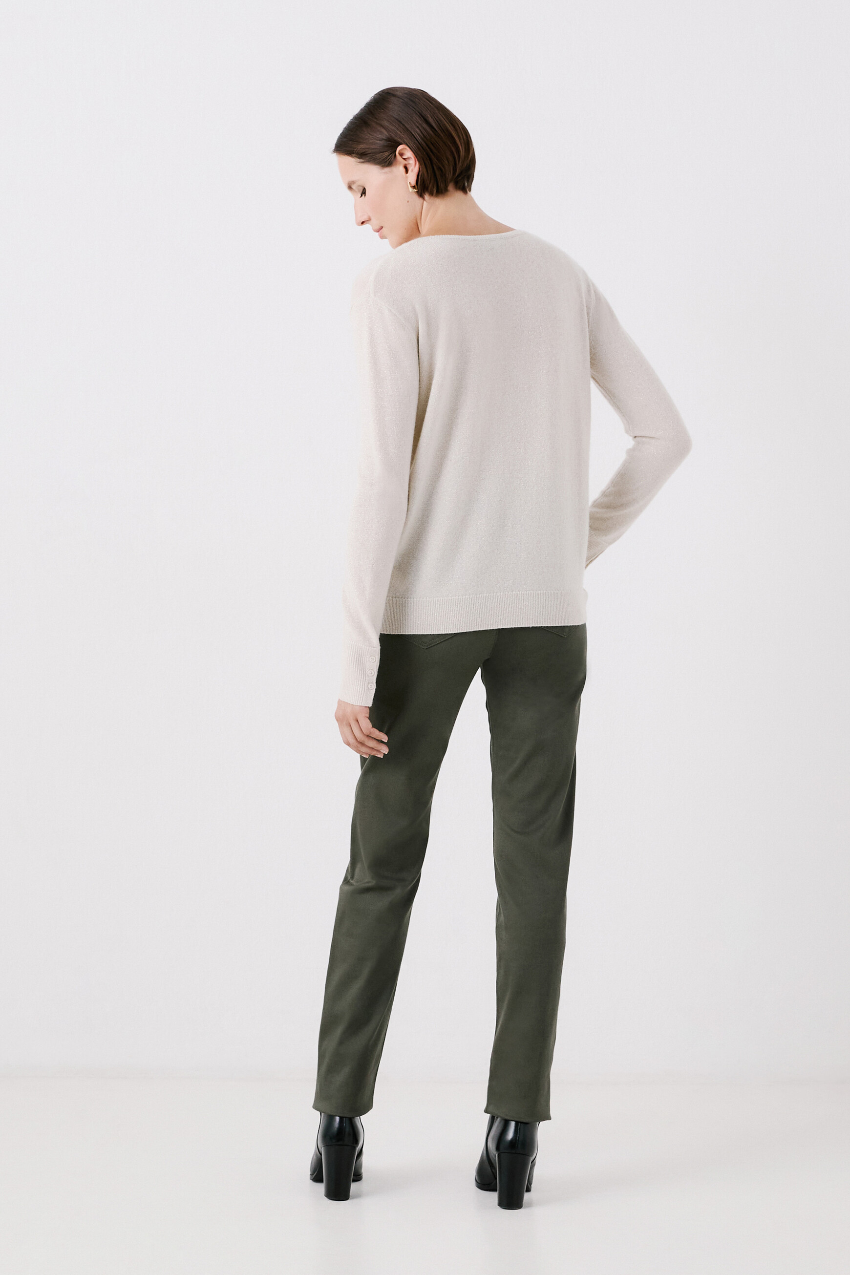 Pull marianne lurex ivoire femme