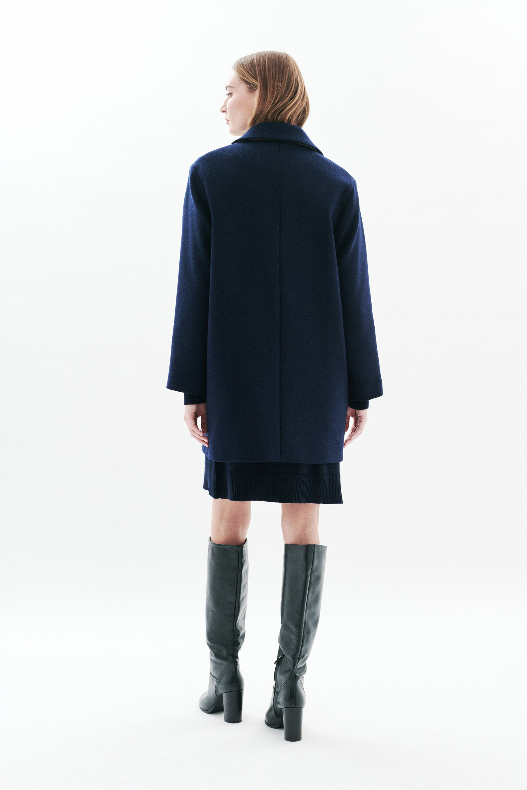 Manteau Gbrillant2 bleu marine femme
