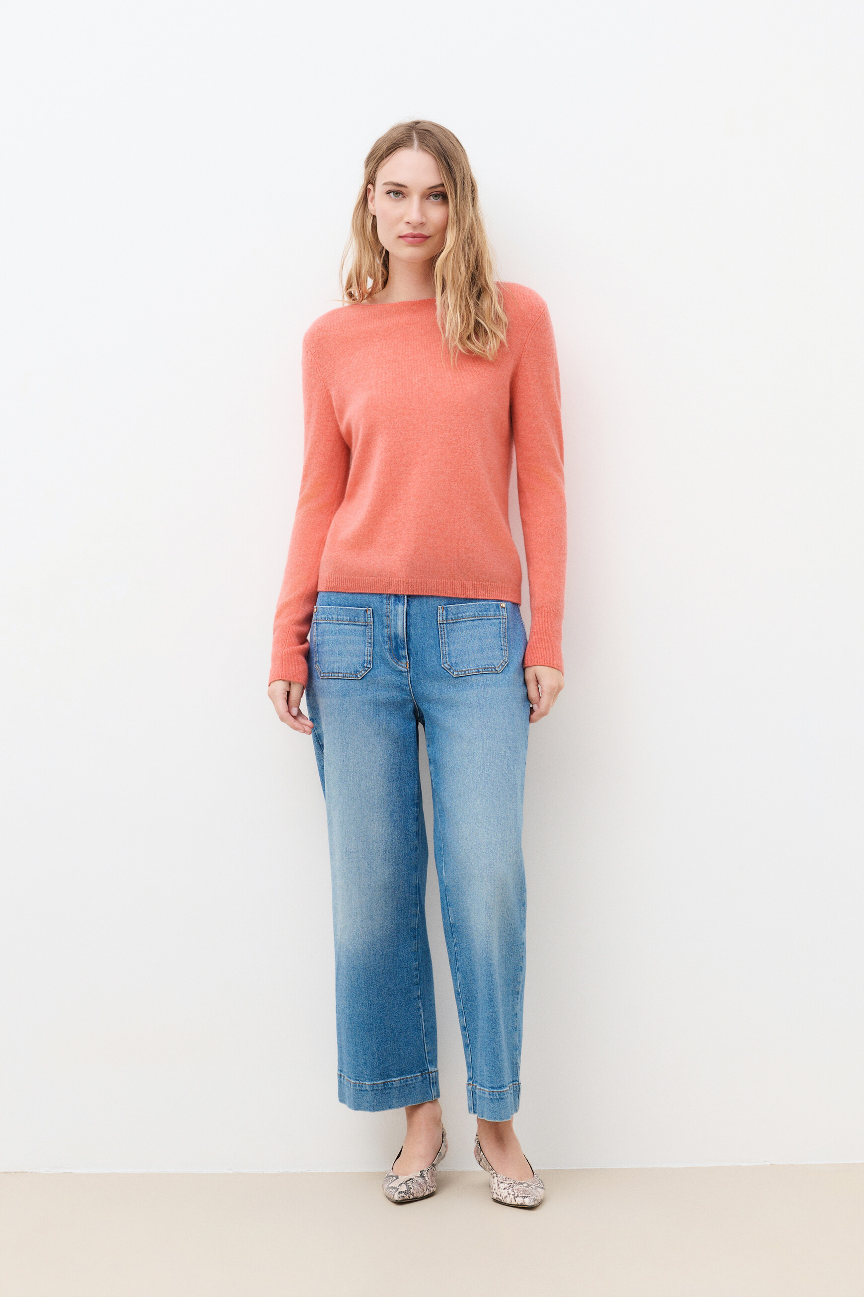 Mzoan 100% cashmere sweater dusty pink woman