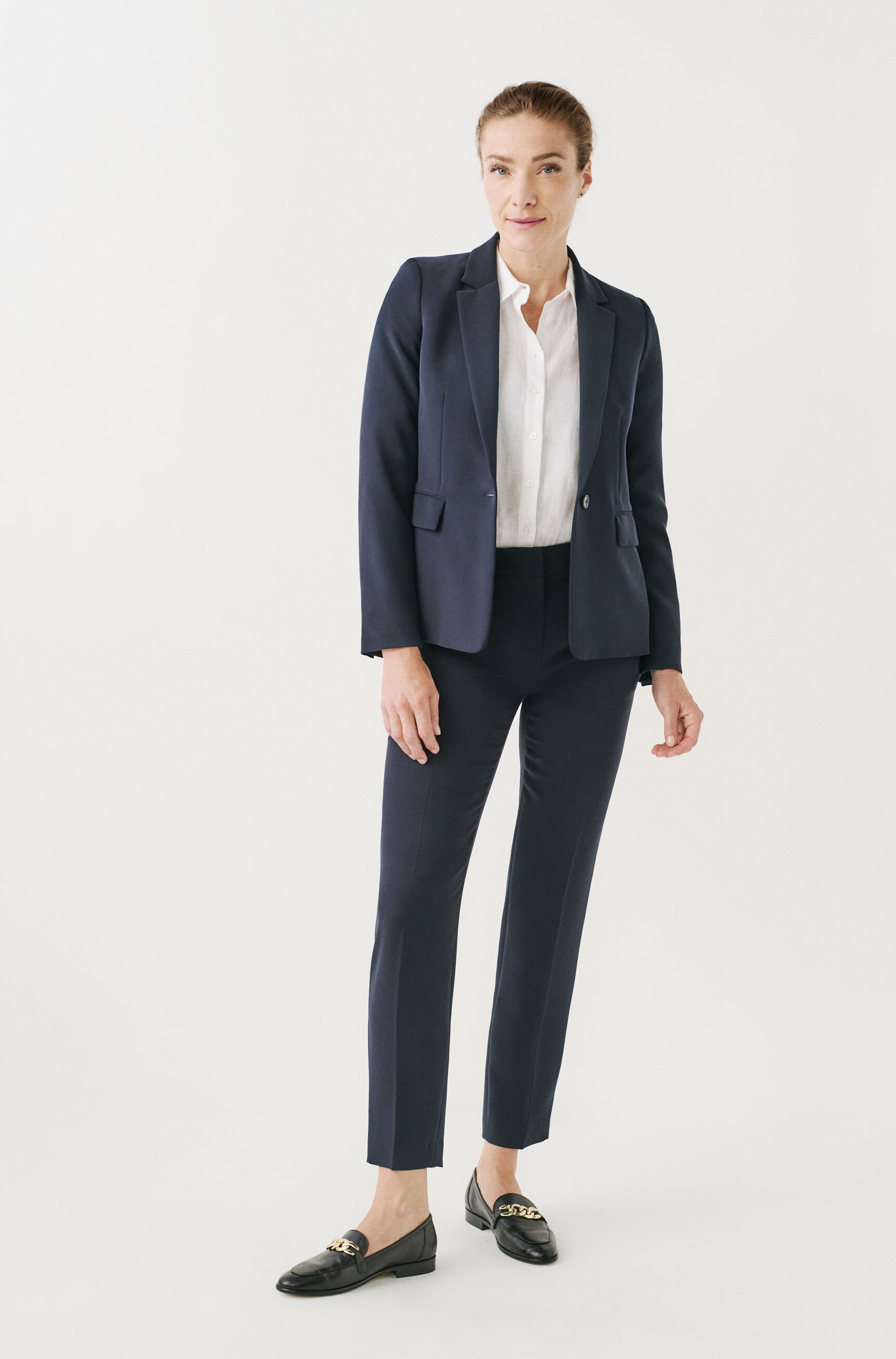 pantalon pgautier bleu marine femme Pantalon pgautier bleu marine femme