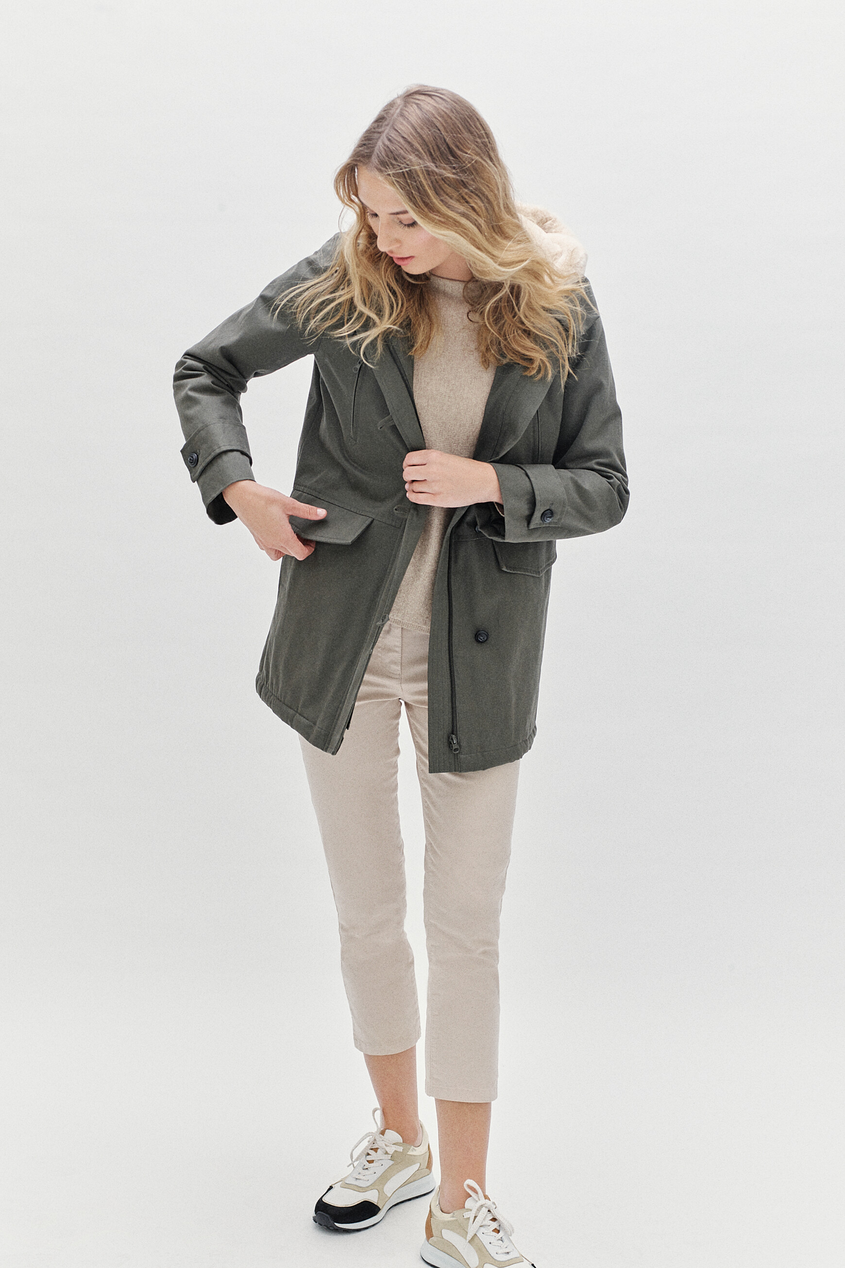 parka electra vert kaki femme