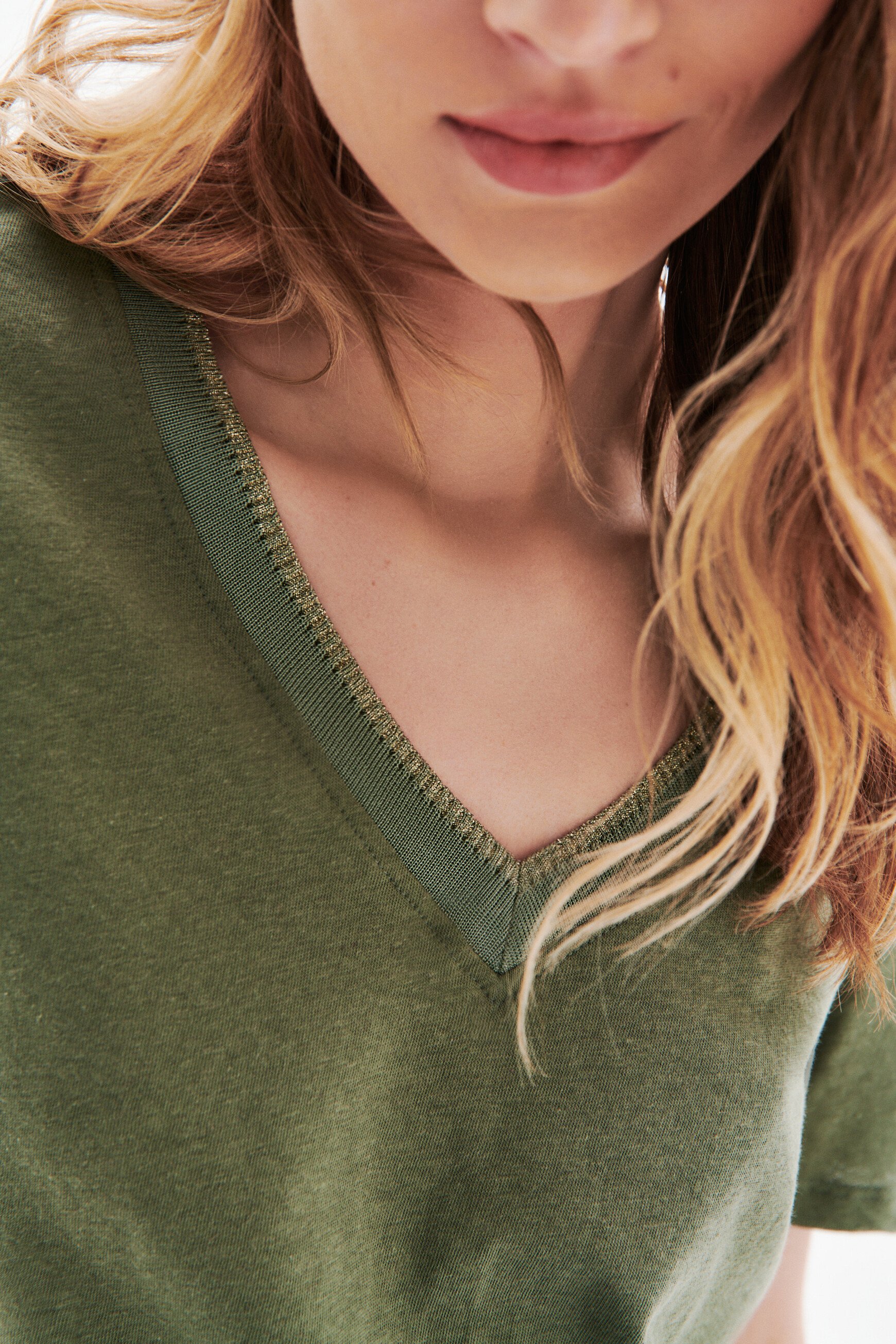 Jin t-shirt khaki green woman