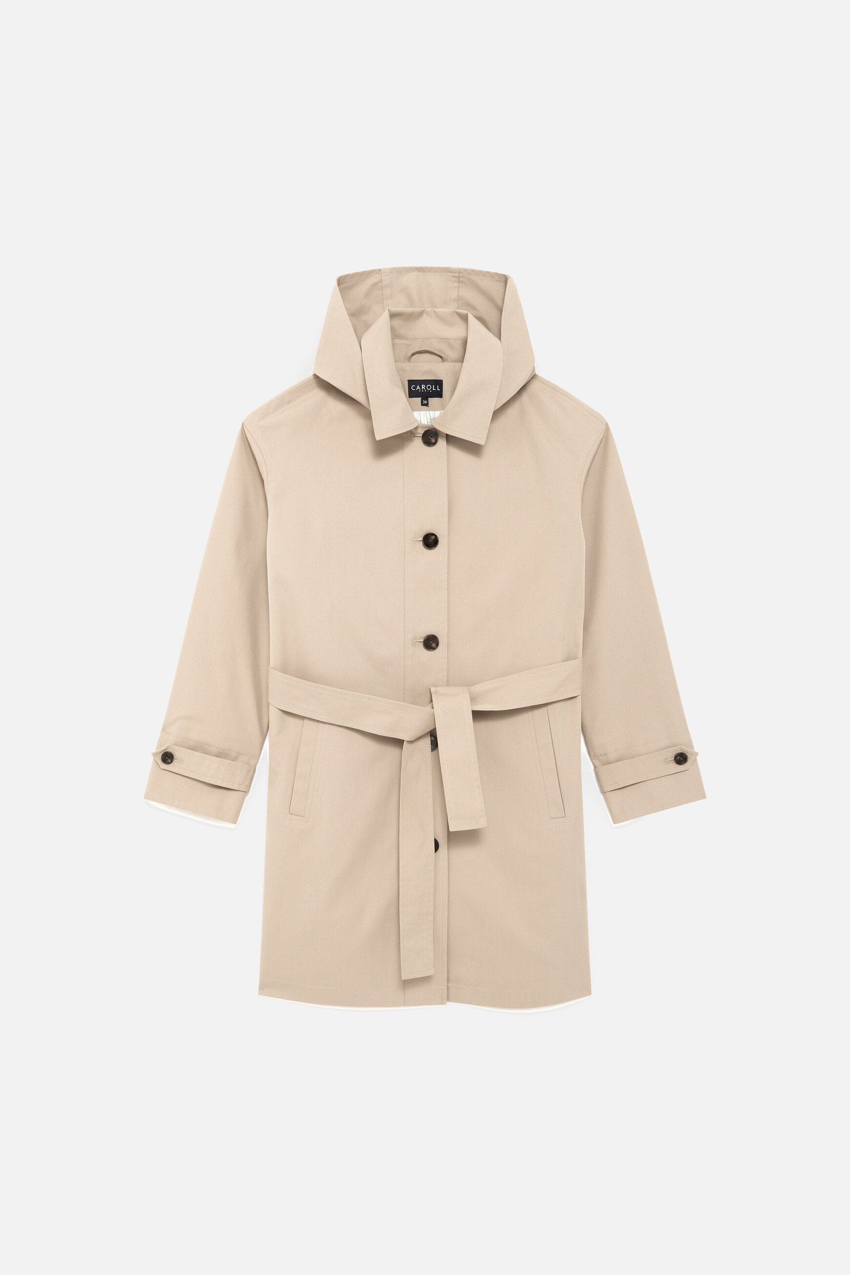 trench gabardine zand vrouw trench gabardine zand vrouw