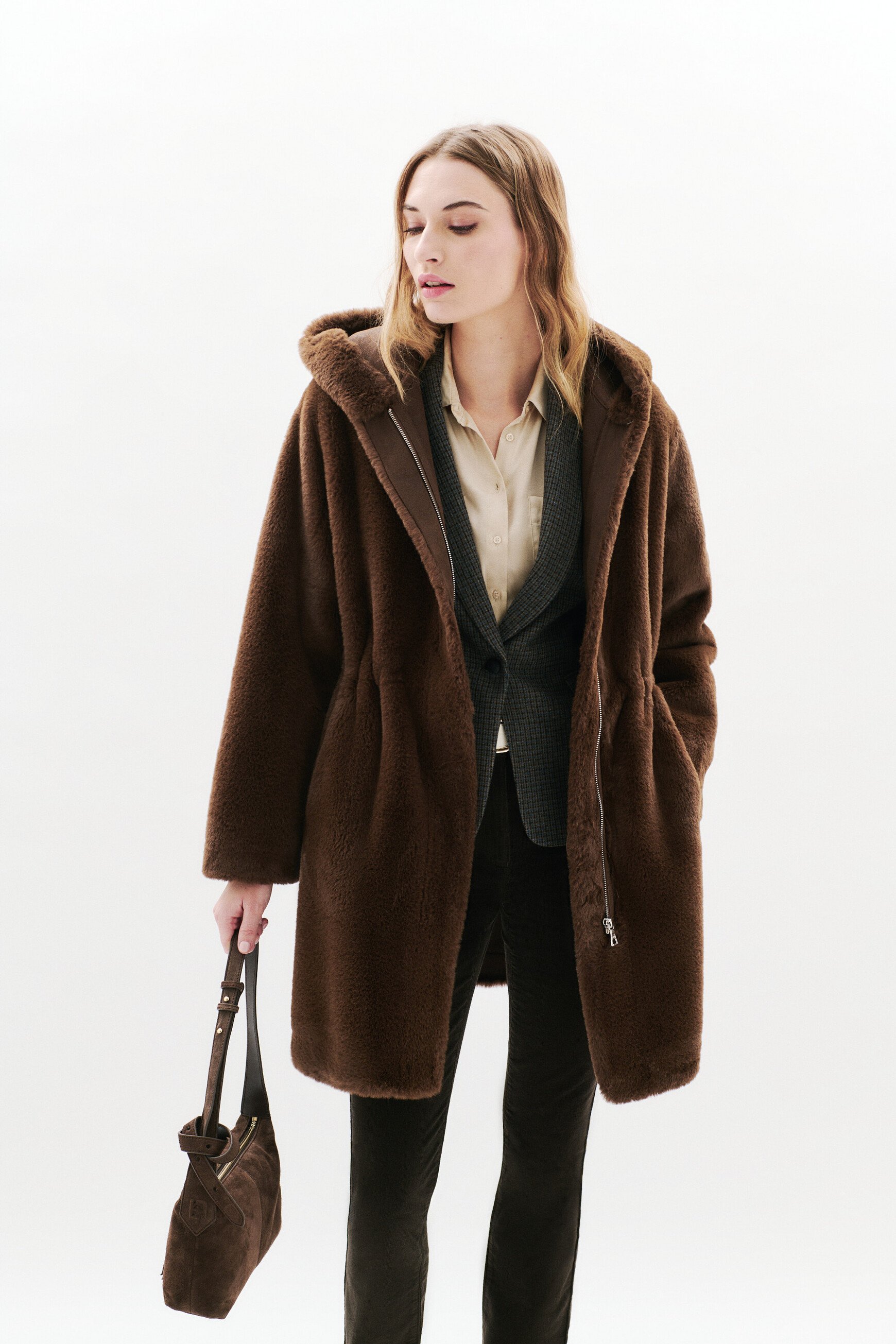 gapuchon coat chocolate brown woman Gapuchon coat chocolate brown woman