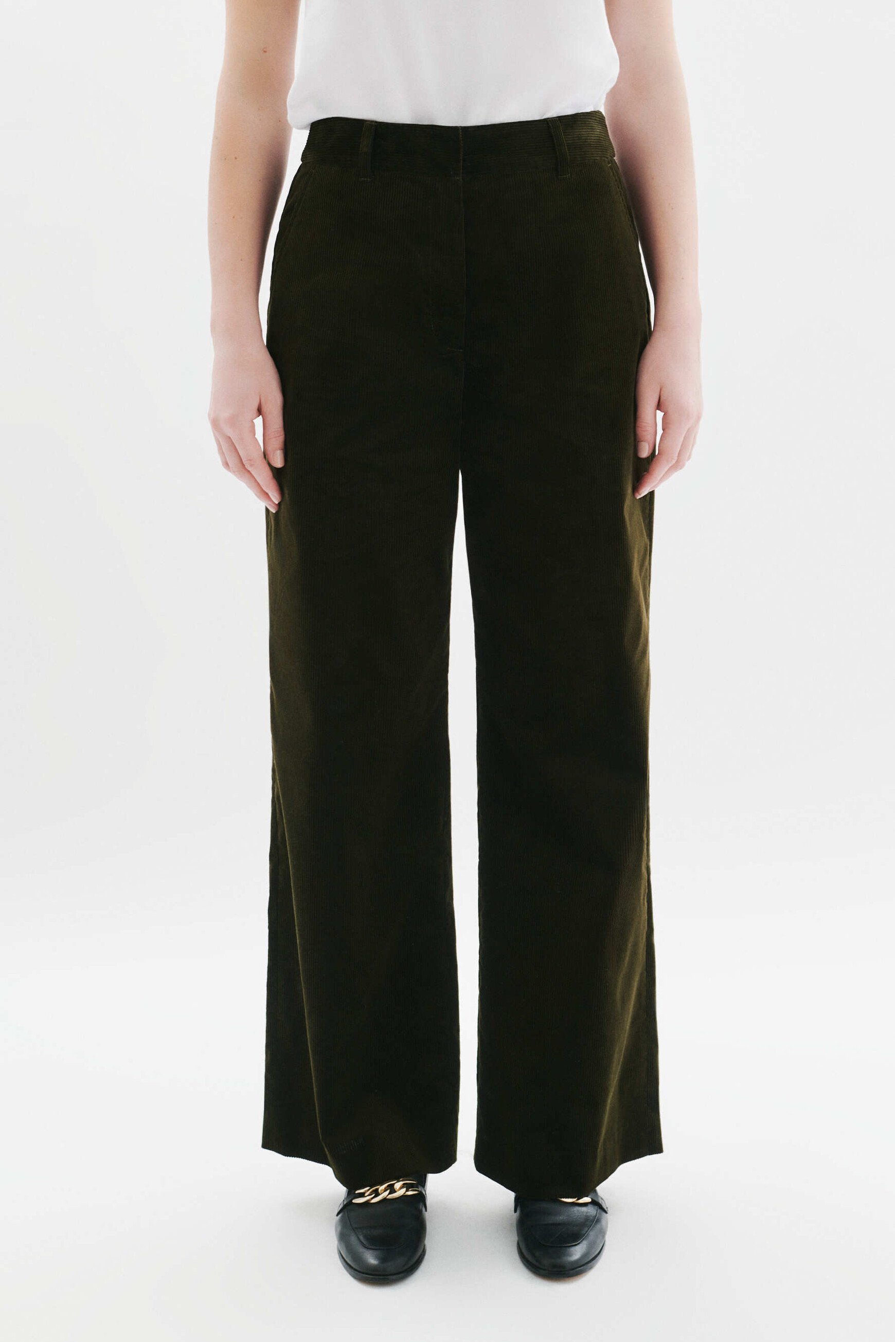 pesuviovelours trousers khaki green woman Pesuviovelours trousers khaki green woman