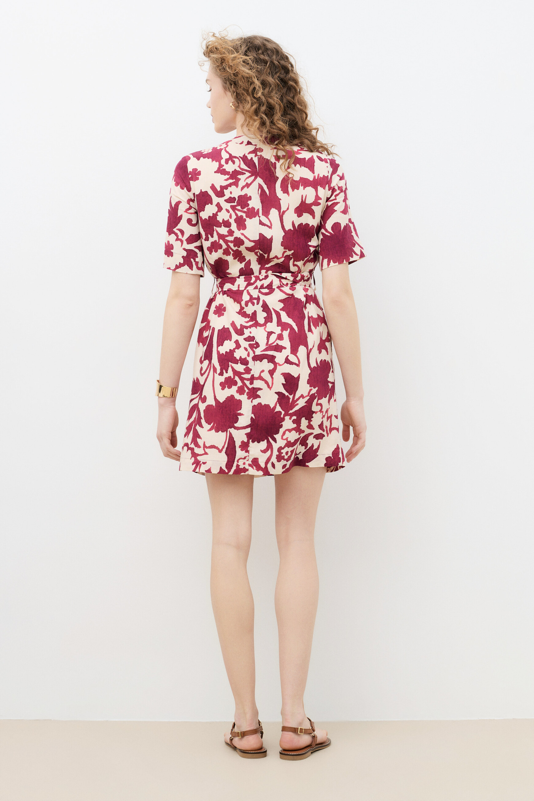 Vestido Rare2 bordeaux mulher