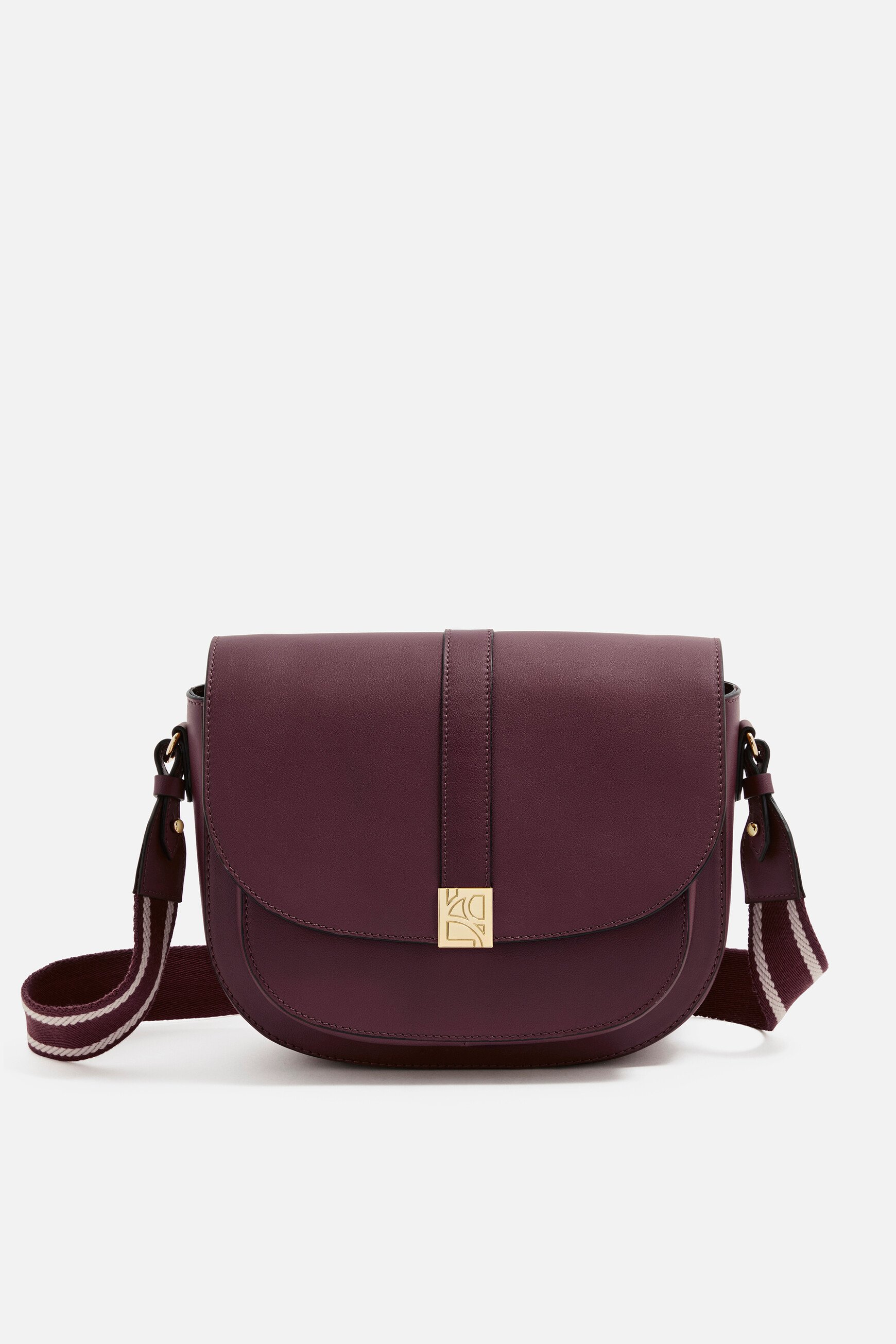 Sac sierra en cuir naturel bordeaux femme Caroll