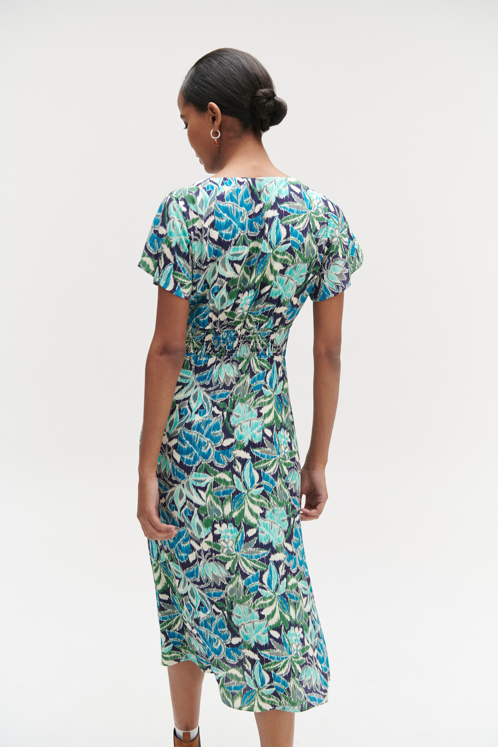 robe carolina fleurie bleu femme Robe carolina fleurie bleu femme
