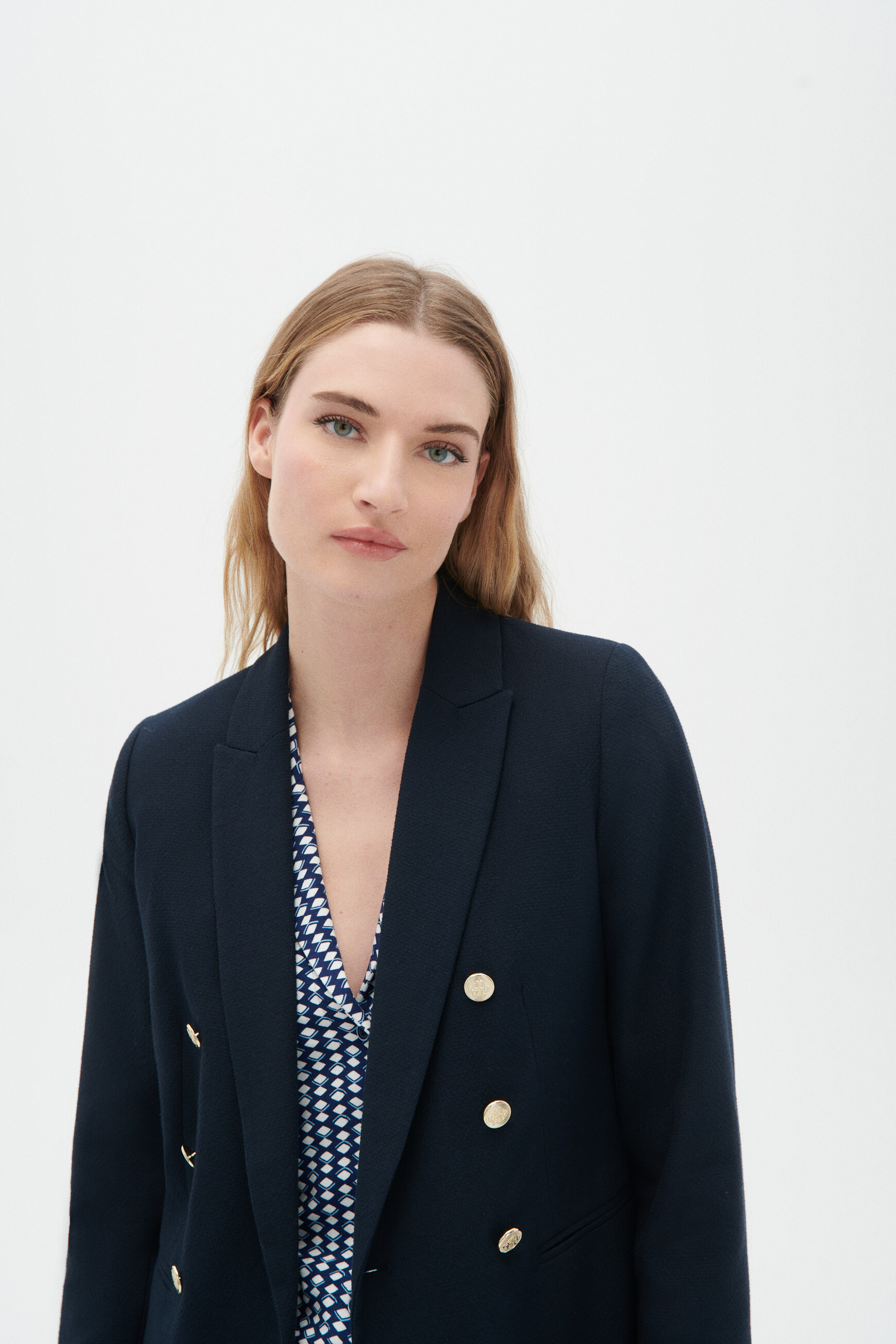 blazer maina double boutonnage bleu marine femme blazer maina double boutonnage bleu marine femme