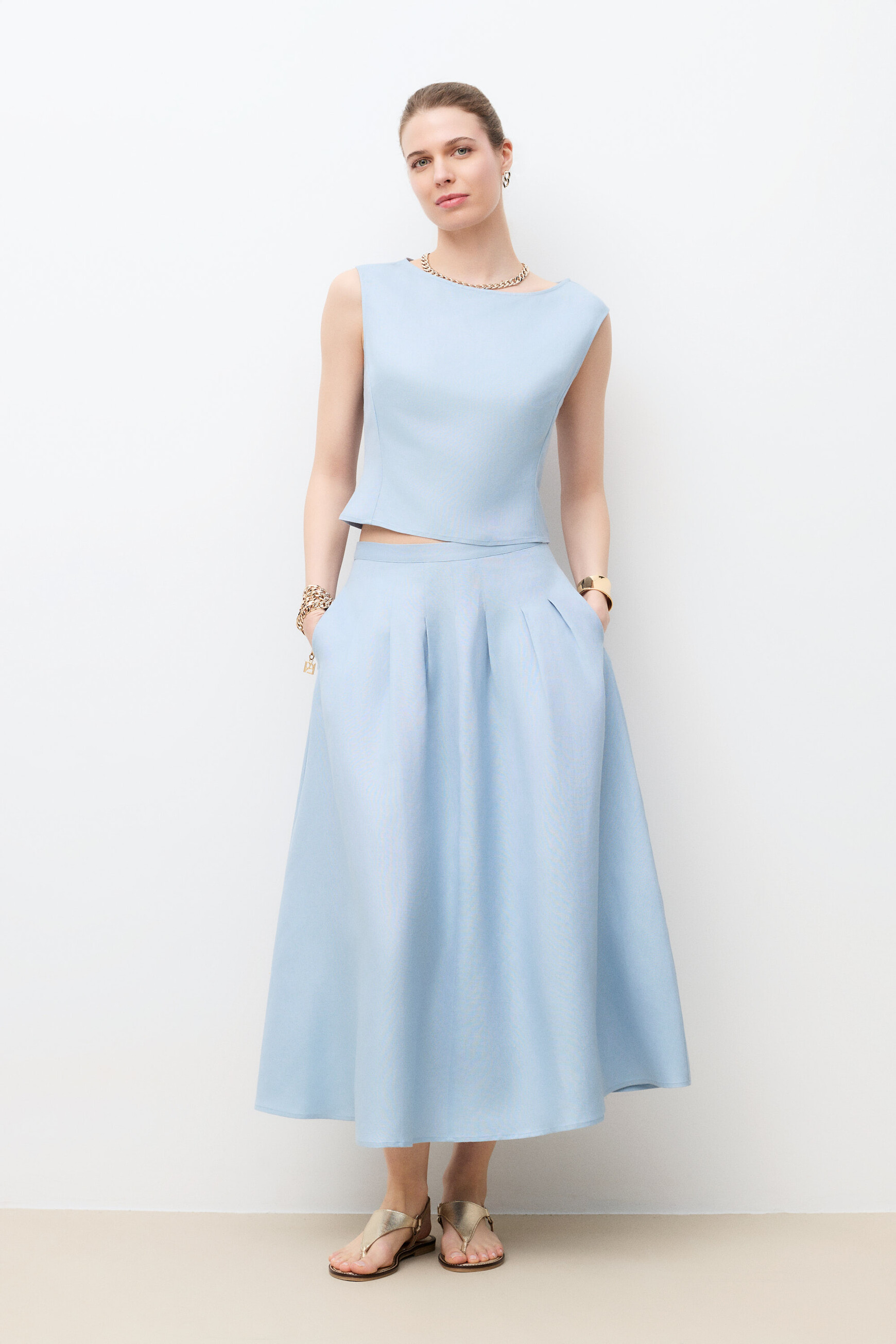 Jupe Joline bleu clair femme