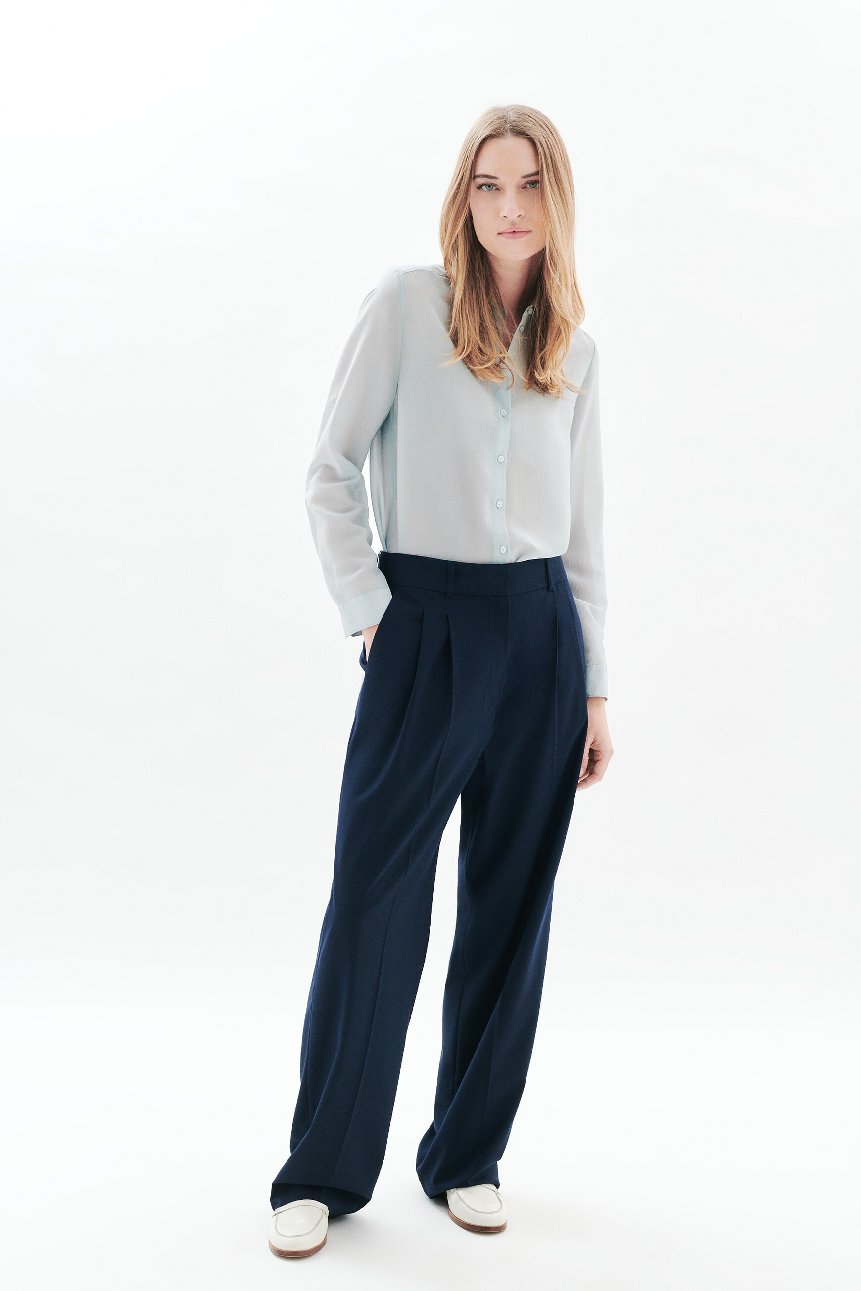 Pliage trousers navy blue woman