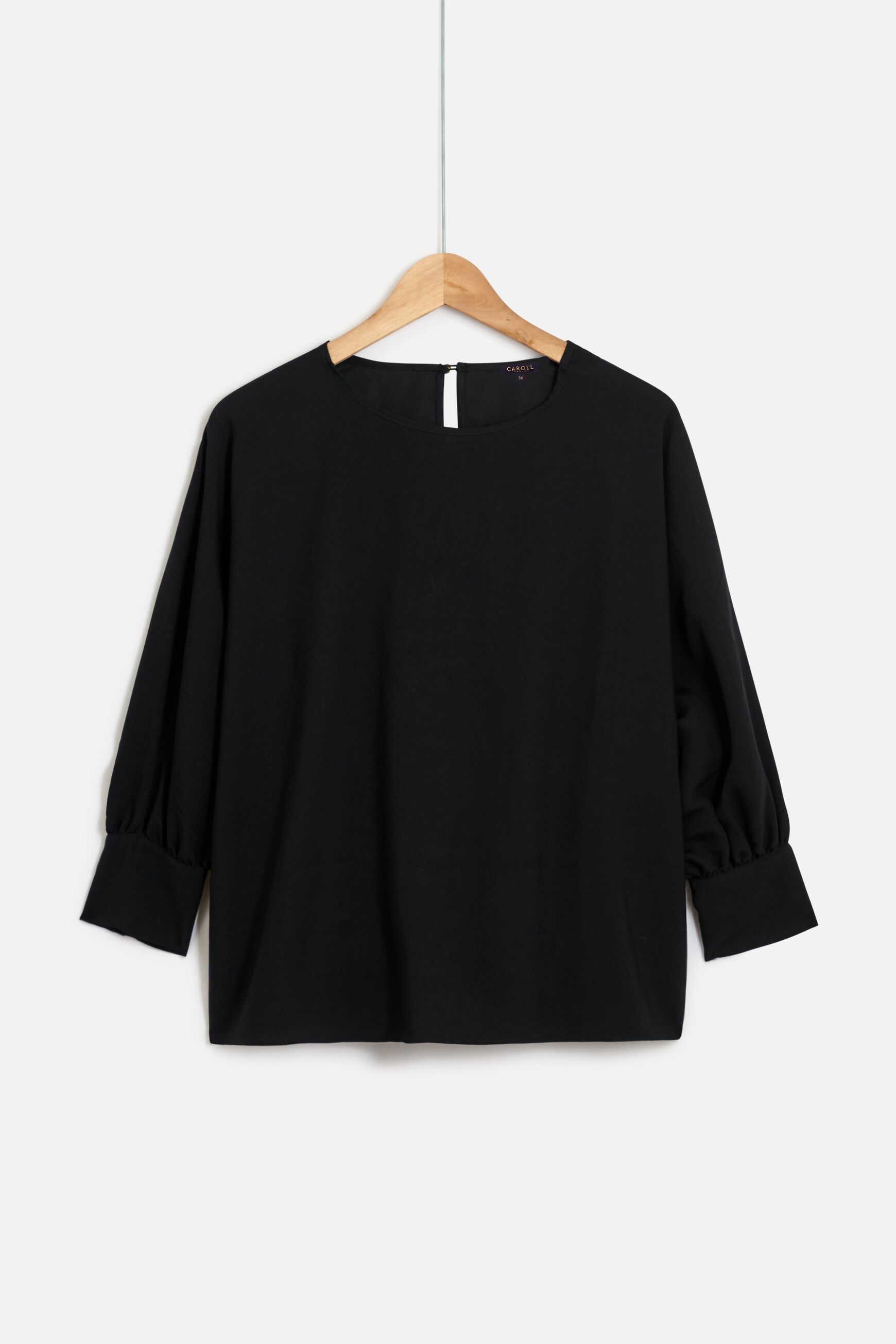 camisa marie lou lisa negro mujer Camisa Marie Lou lisa negro mujer