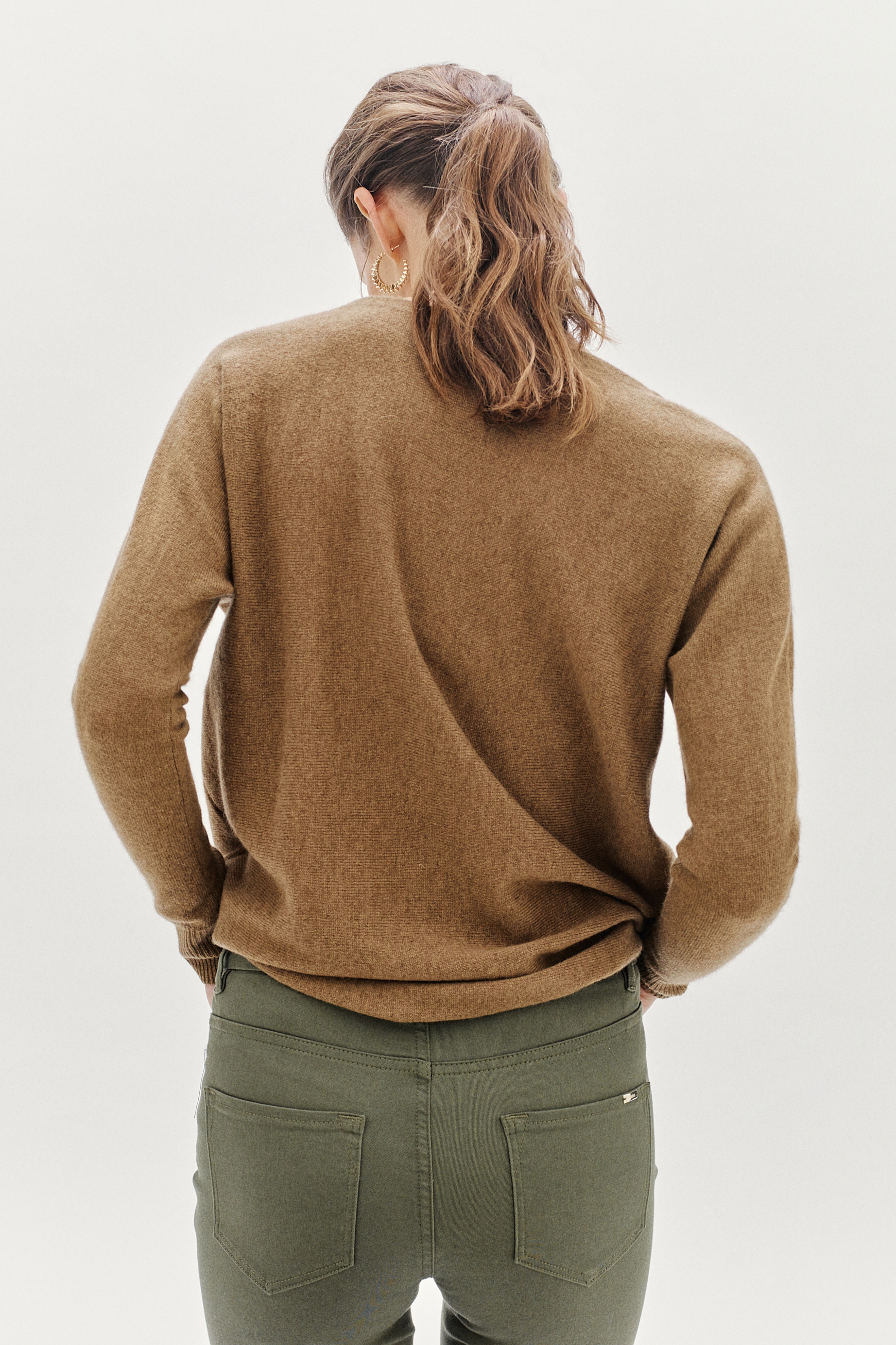 pull amelia 100 cachemire vert kaki femme pull amelia 100% cachemire vert kaki femme