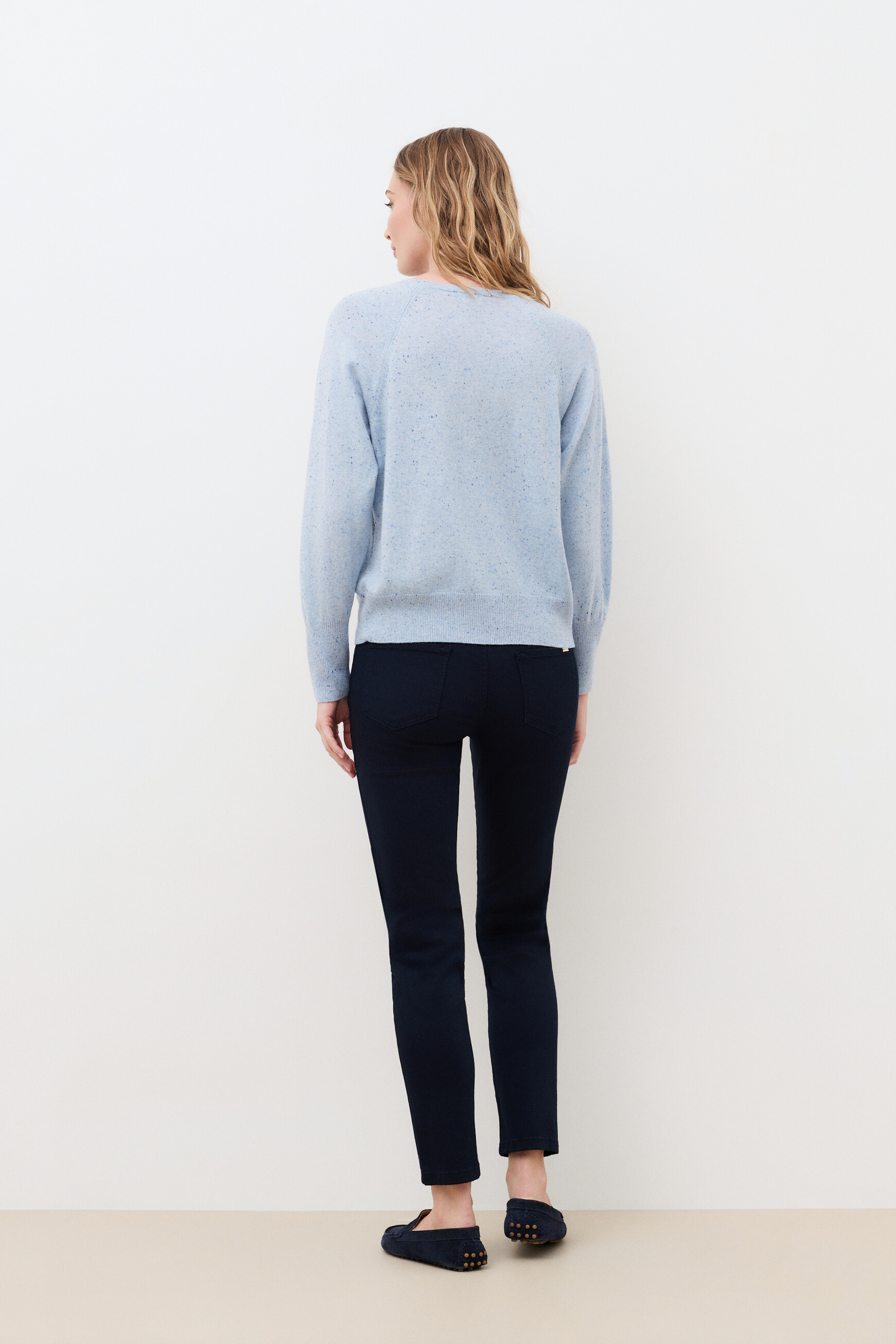 Mlottie sweater 100% cashmere sky blue woman