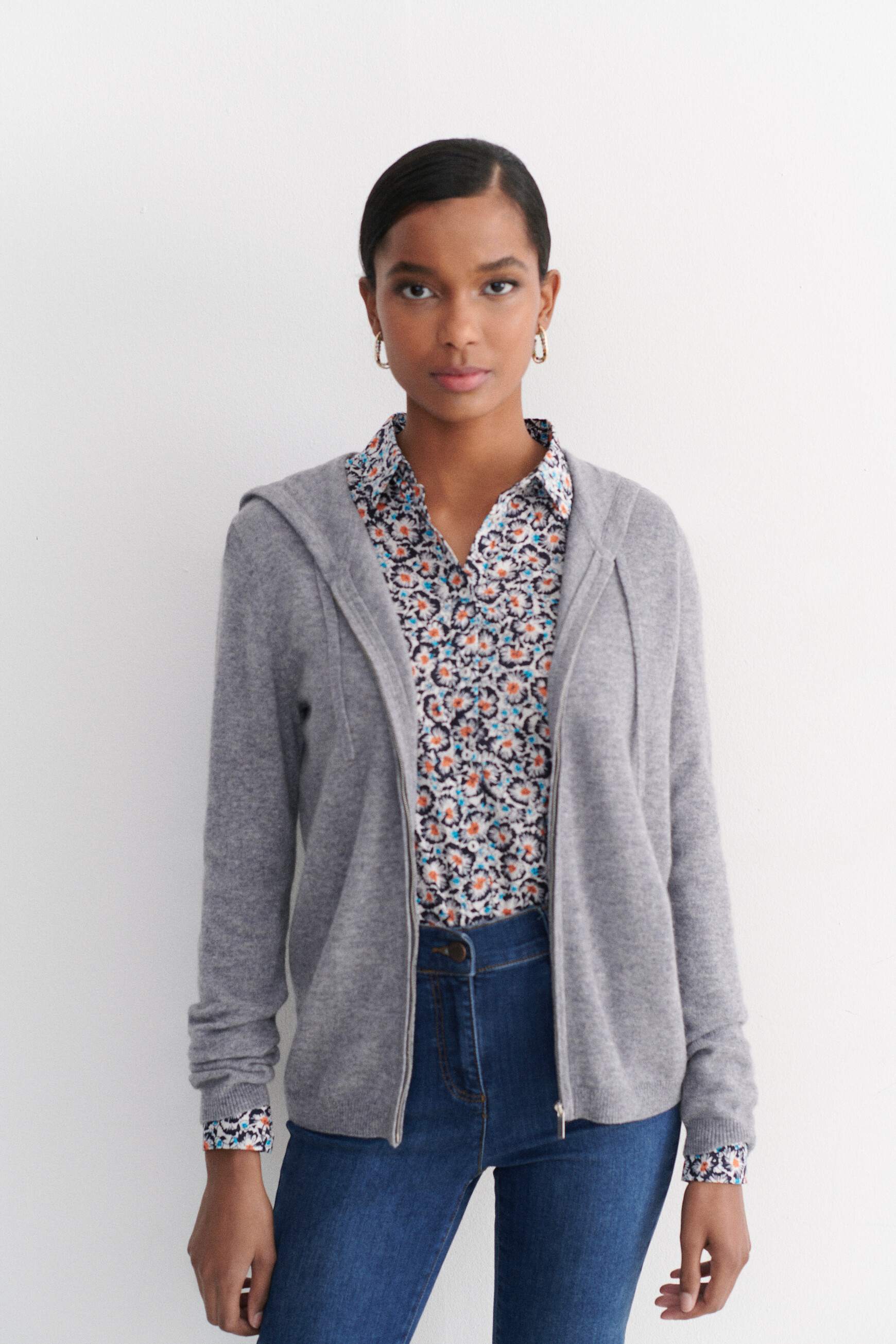 gilet basile b gris clair femme gilet basile b gris clair femme