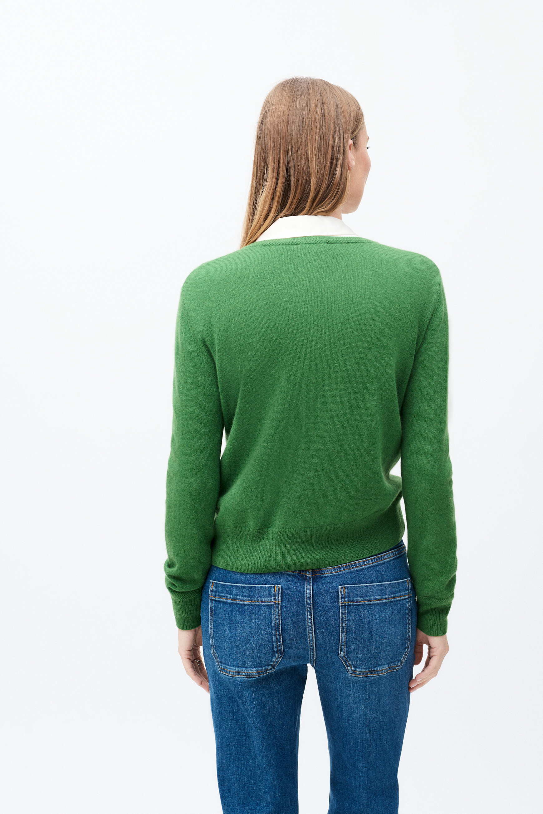 Pull Mcaroline 100% cachemire vert femme