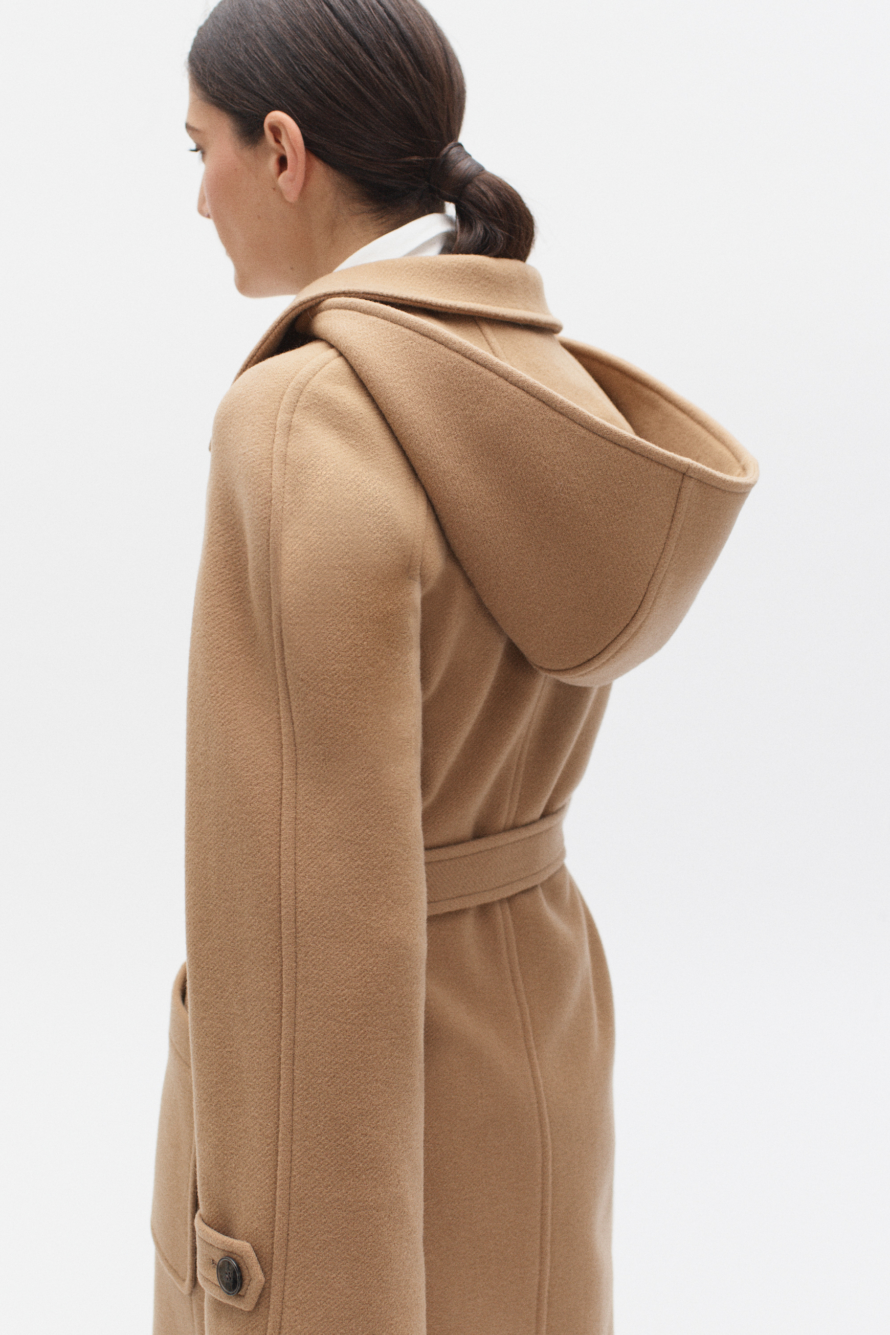 Long manteau camel femme sale