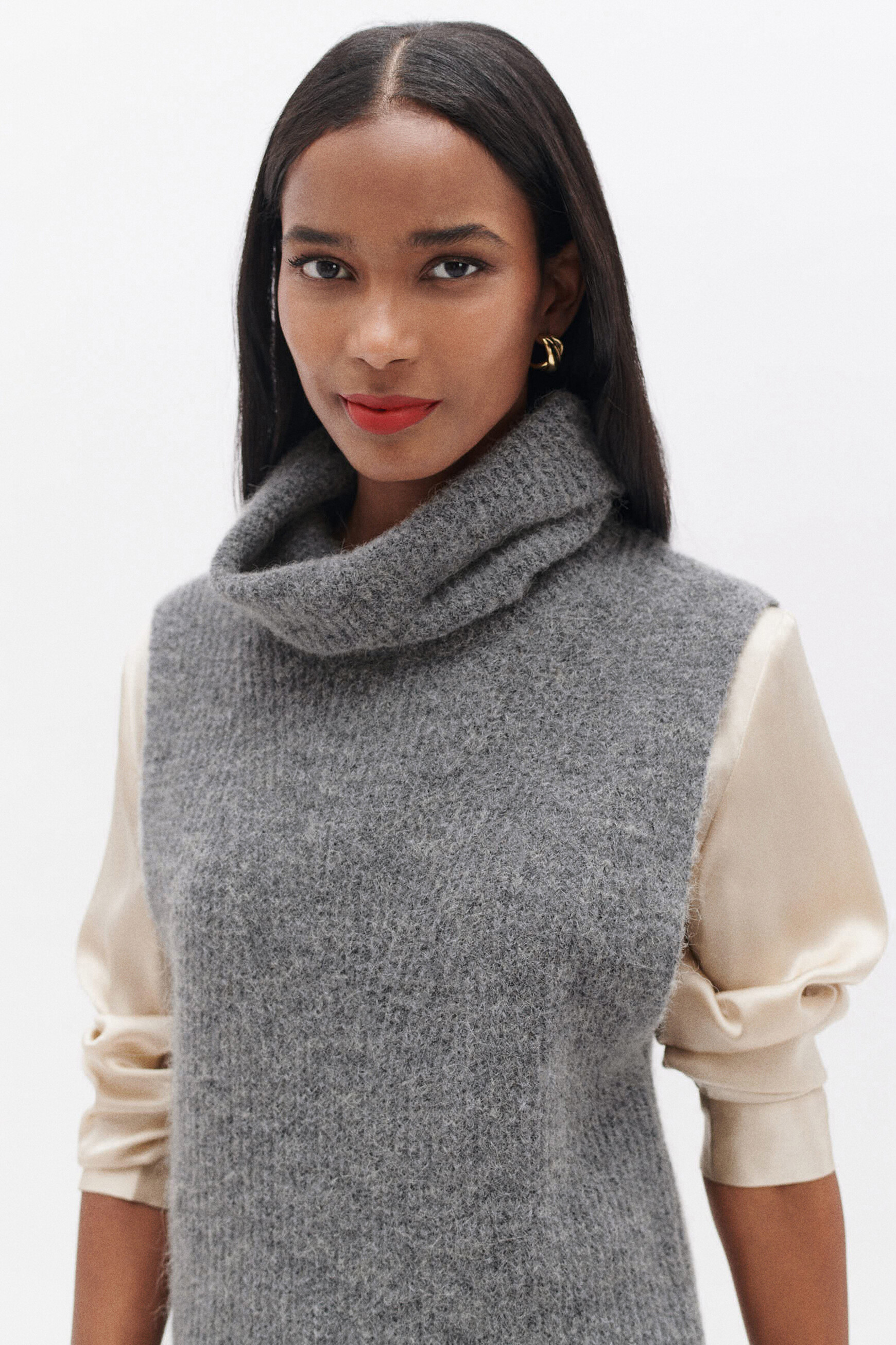 Pull mina gris femme