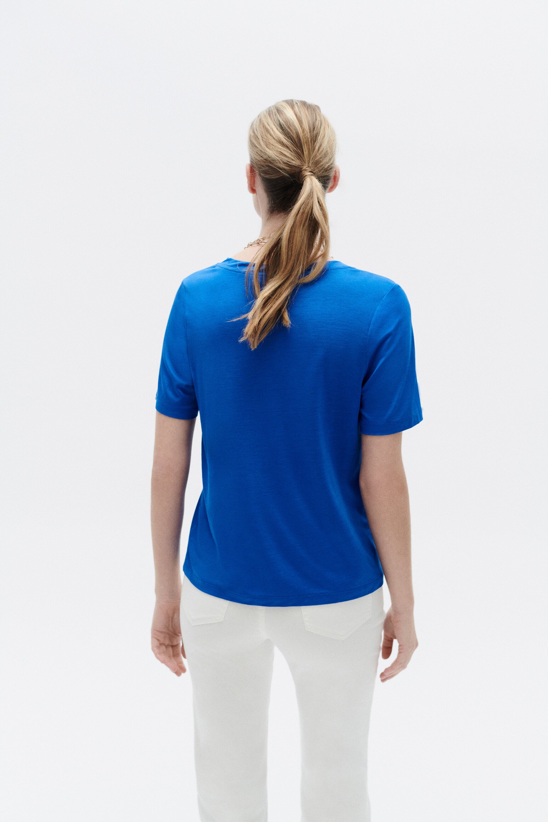 T Shirt Tini blu elettrico damen