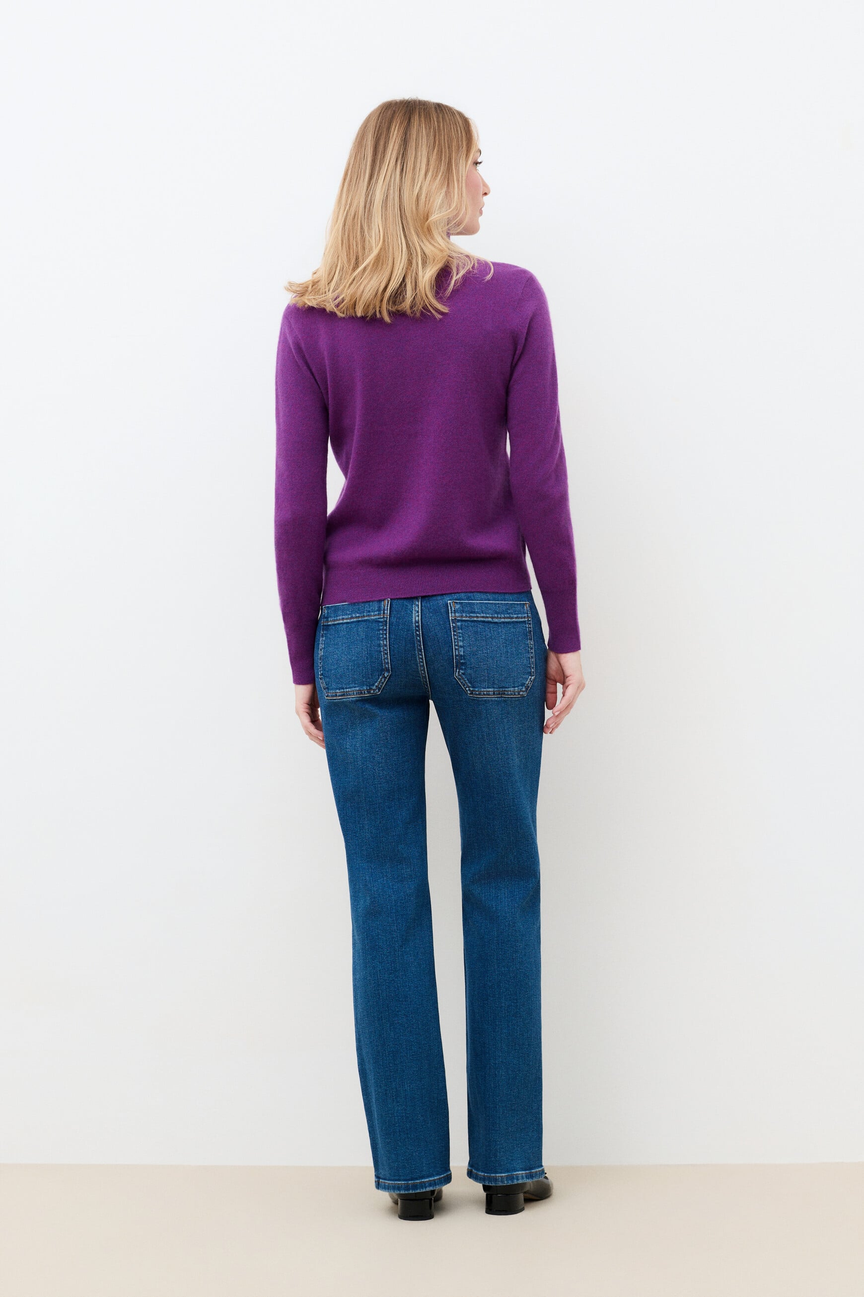 Dylan sweater 100% cashmere violete oscuro woman