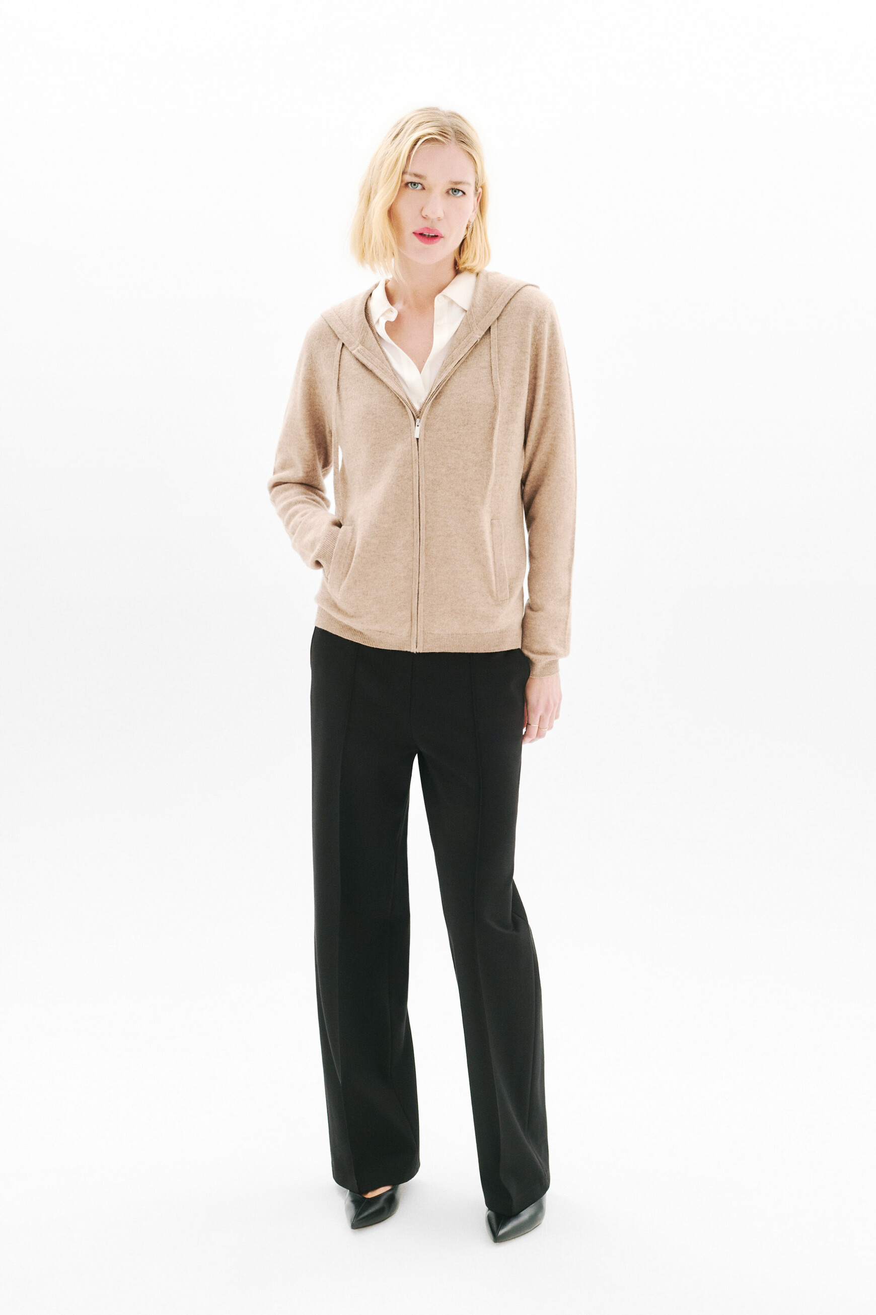 Cardigan Basila marrone chiaro donna