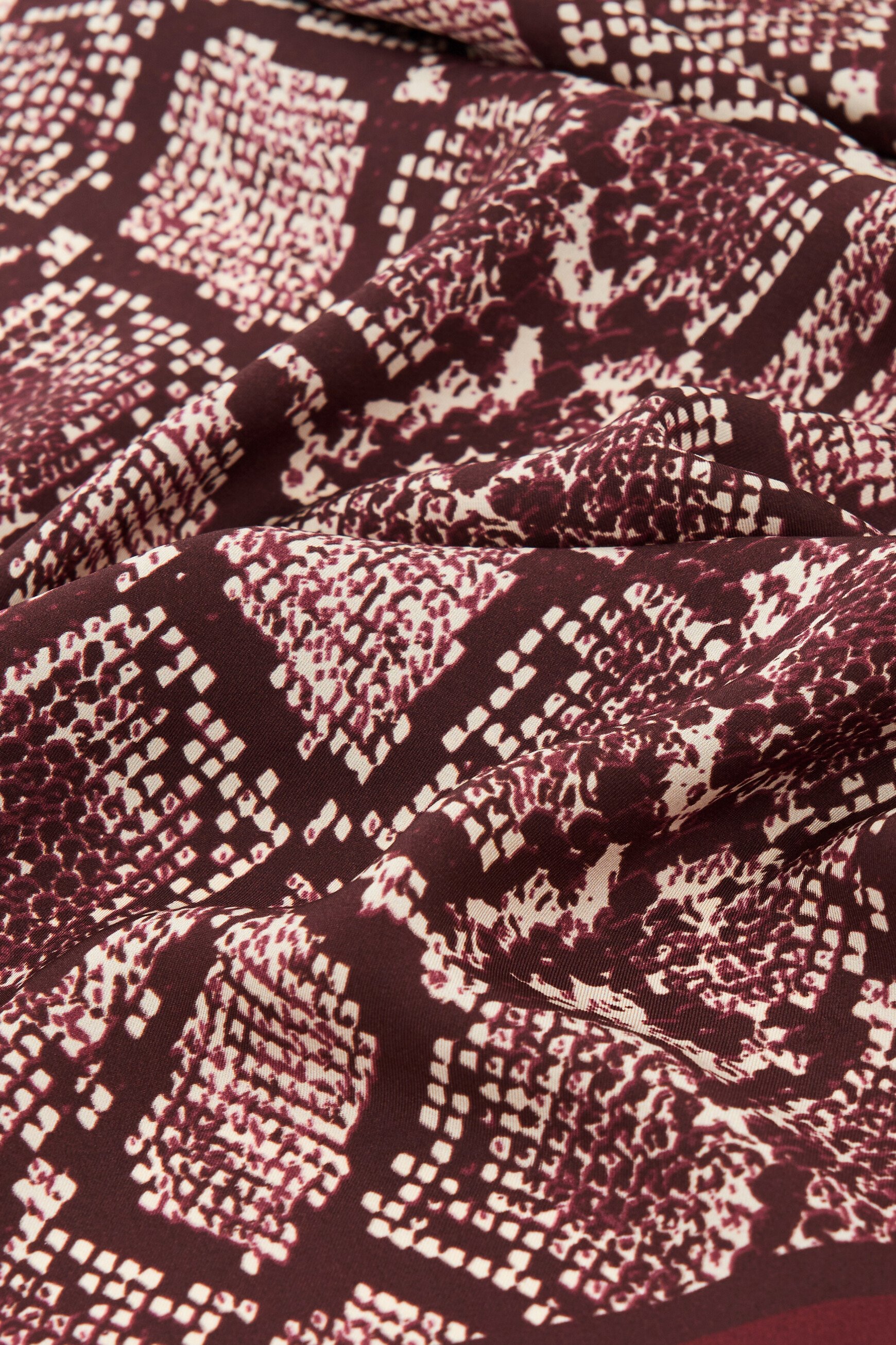 Foulard Lesnake 100% seta rosso bordeaux donna