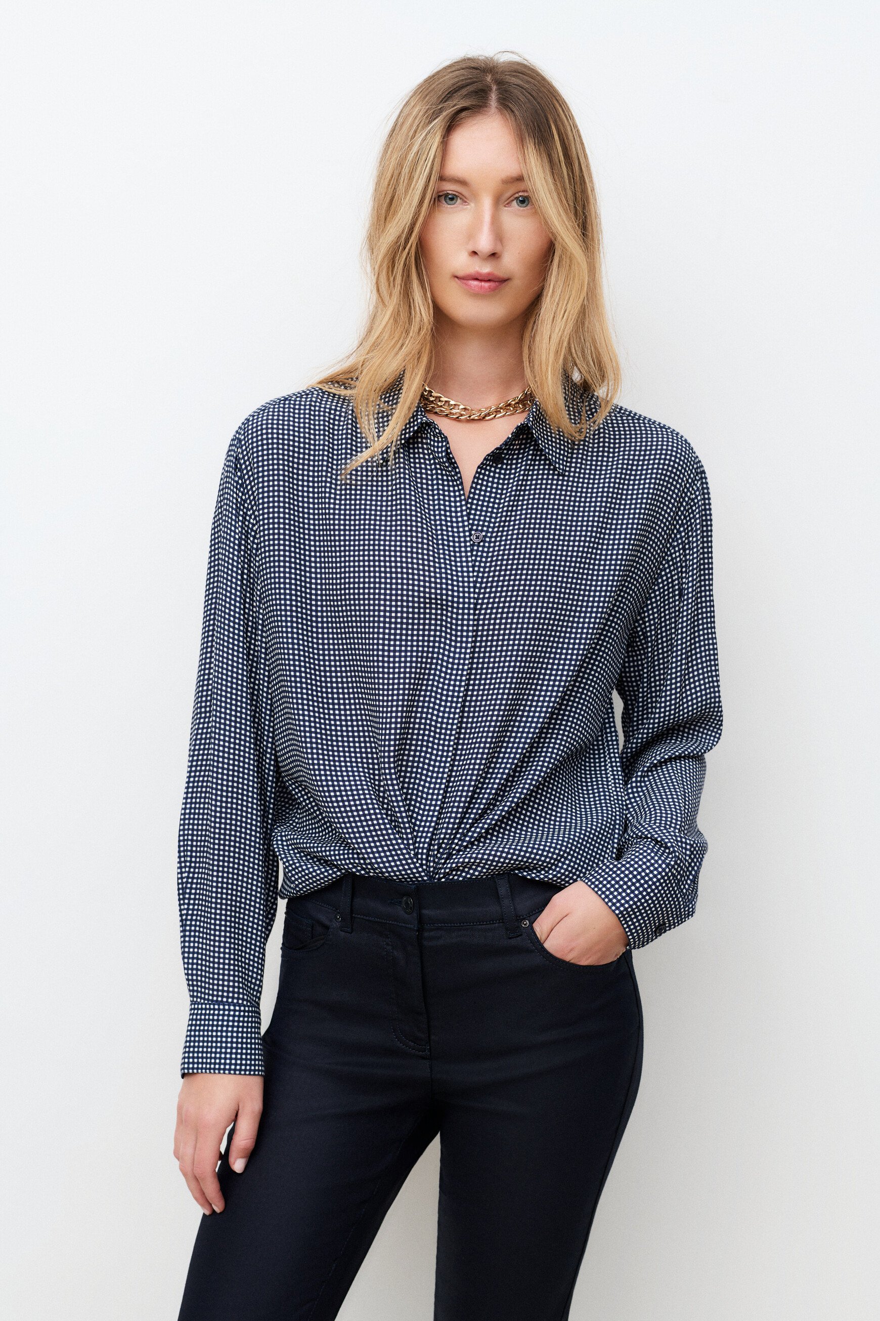 Chemise Cabyvichy bleu marine femme