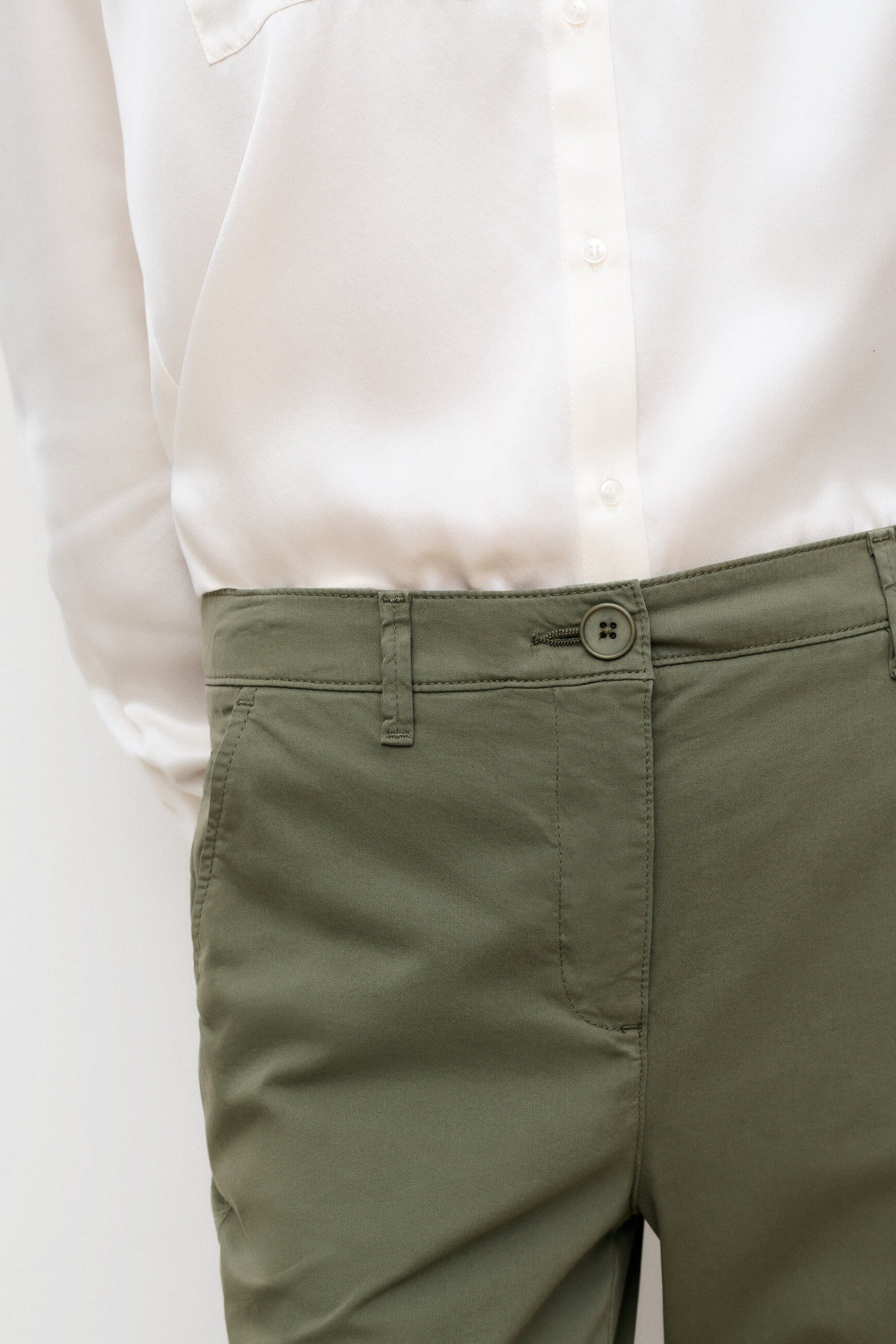 pantalon adelmo vert kaki femme