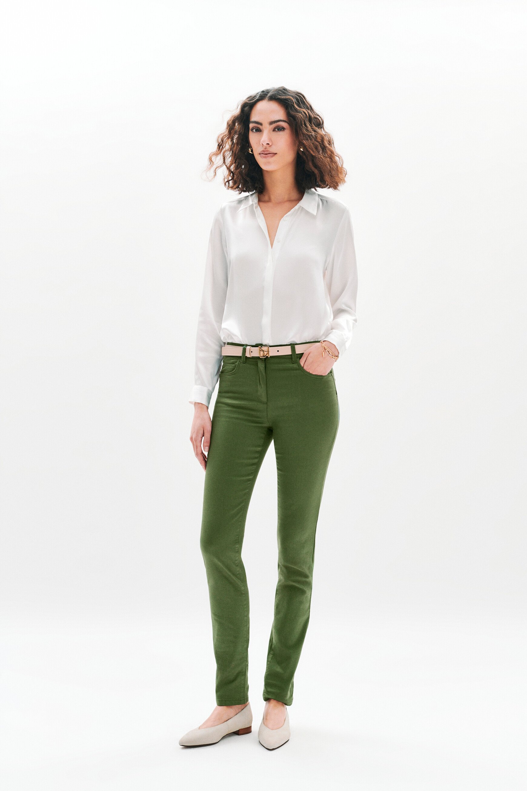 pantalon tomc vert kaki femme khakigroen vrouw