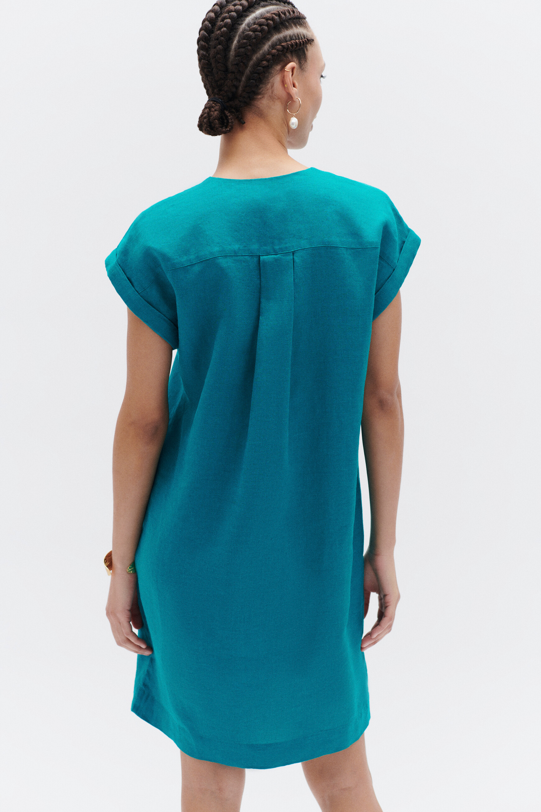 robe mirabelle 100 lin vert emeraude femme robe mirabelle 100% lin vert emeraude femme
