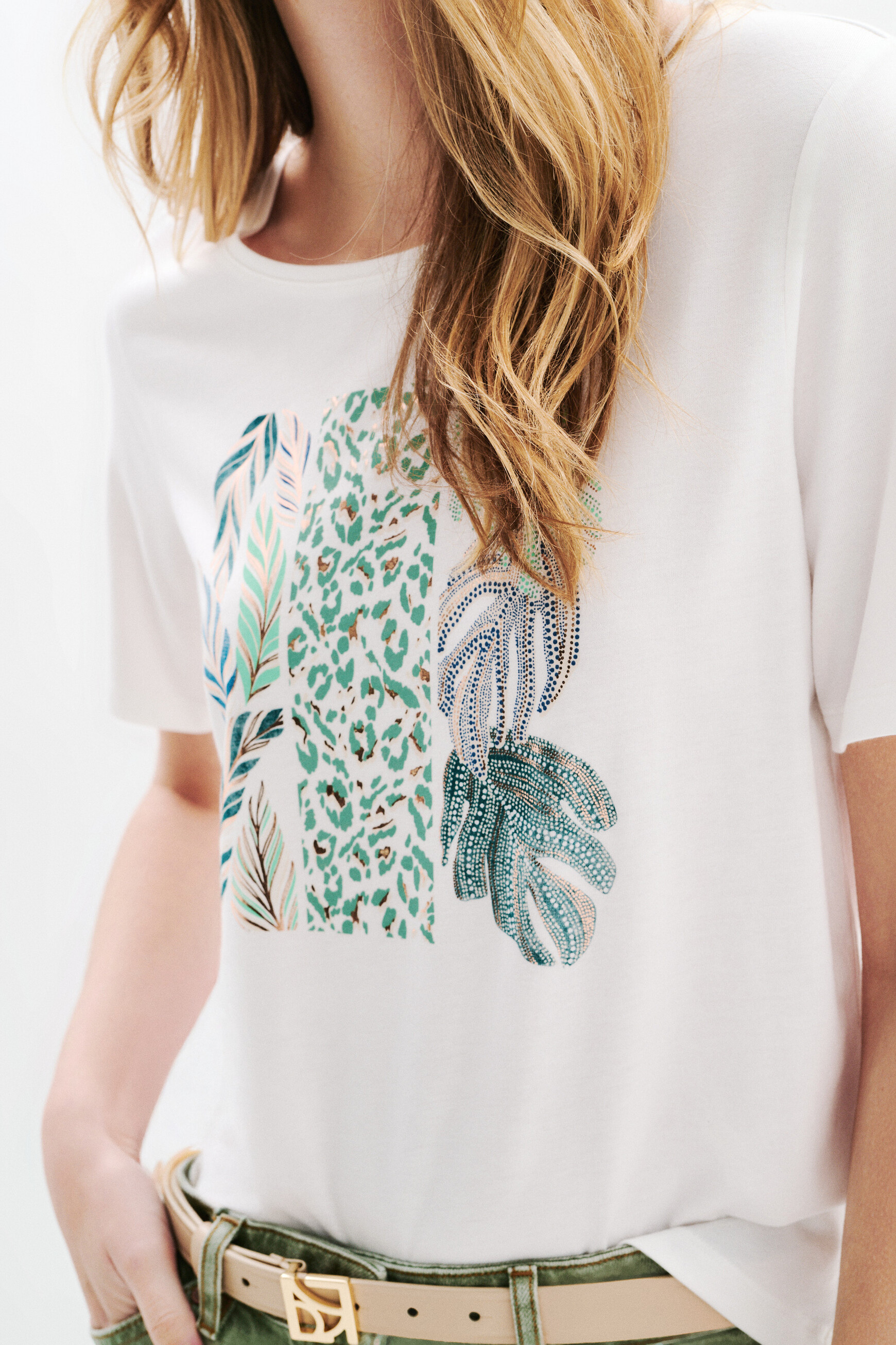 t shirt taha khakigroen vrouw T-shirt Taha khakigroen vrouw