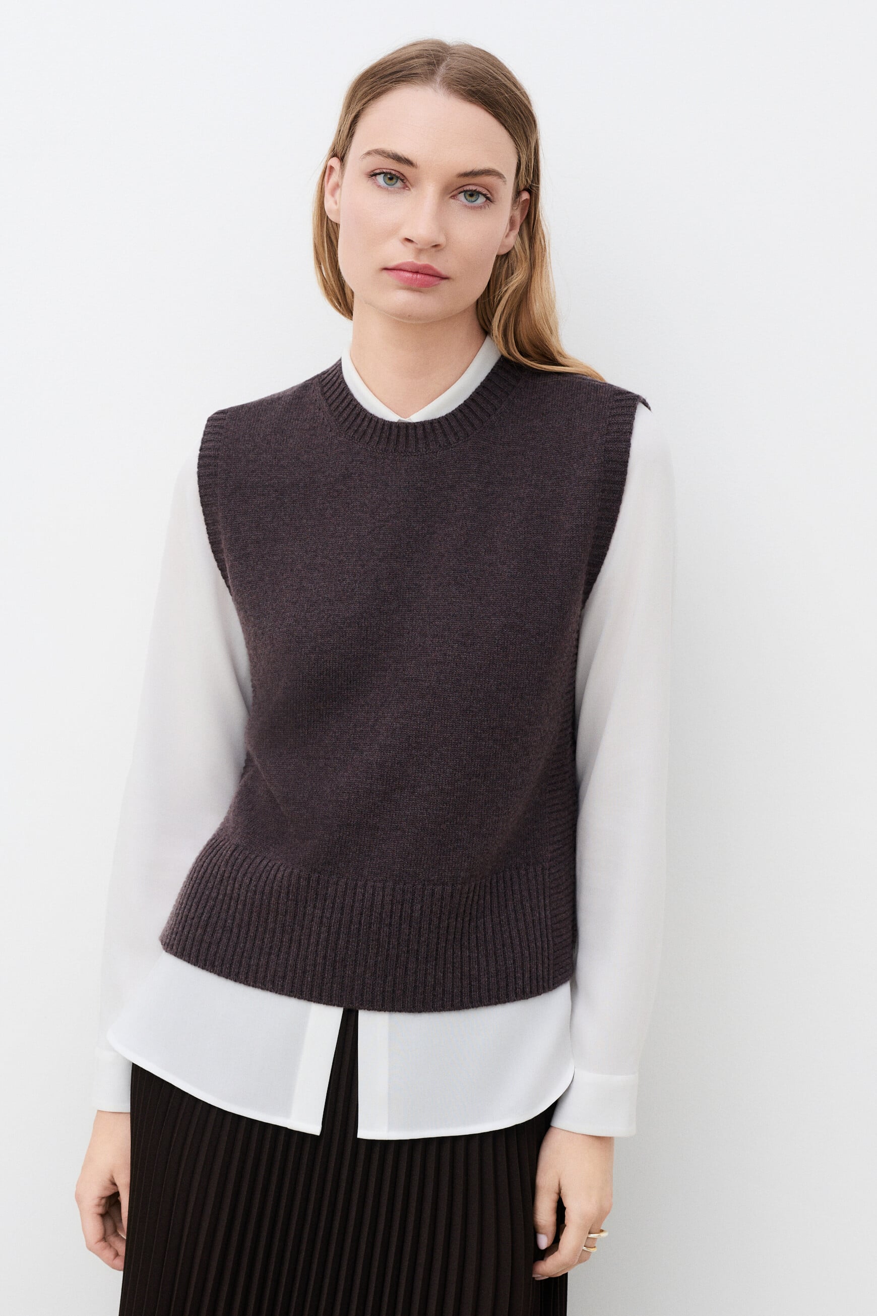 Mwillie sweater dark brown woman