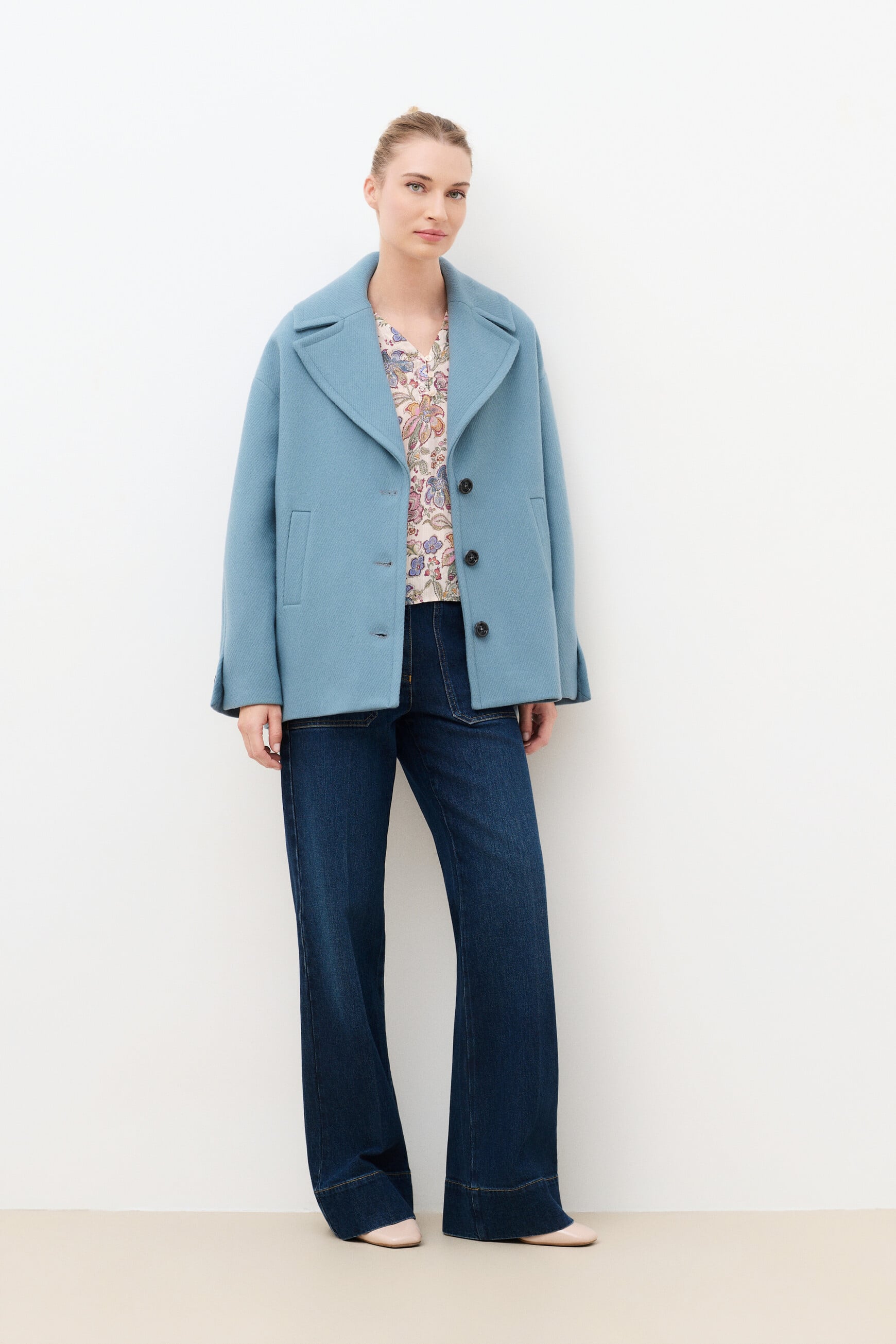 Gmalte coat blue-grey woman